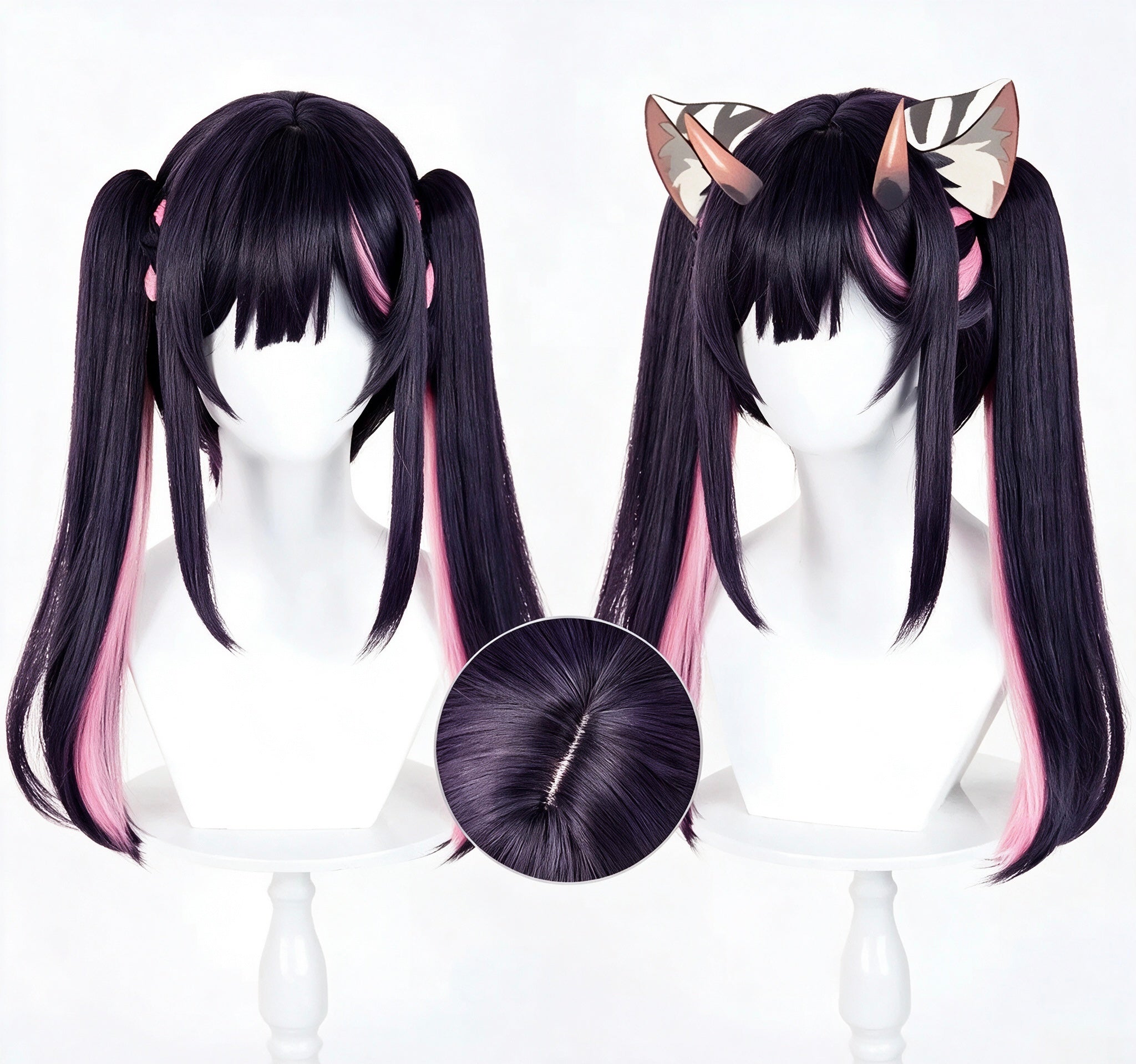 Chrono   Kaguya   Noyi Junzawa   Long   Purple Pink   Hair   Basic   Wig