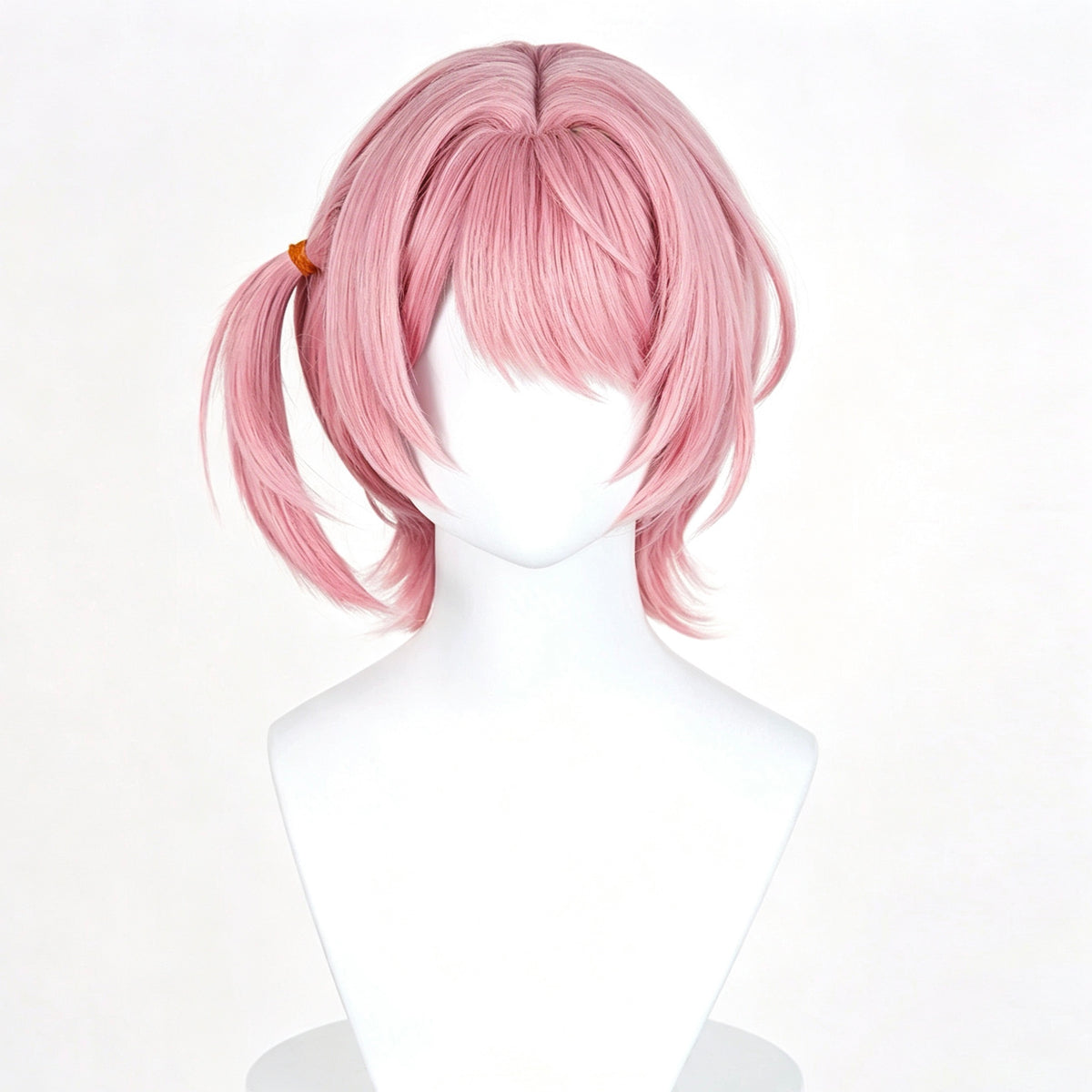 Genshin   Impact Charlotte   Hellock Variation   Sakura   Pink Short   Wig   Detachable Tiger   Clip   Mini   Ponytail Realistic   Scalp   Top Basic   Wig