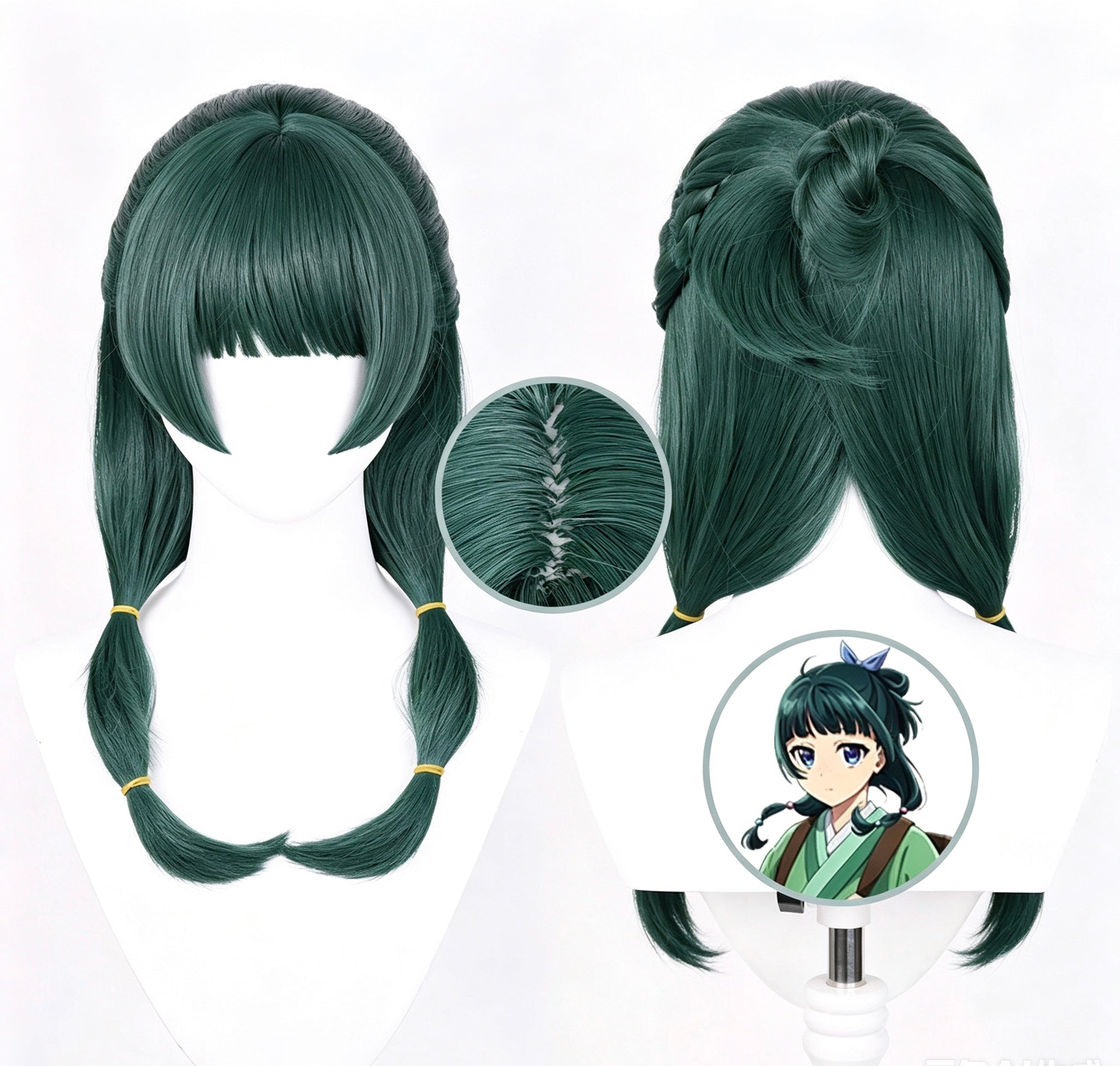 The   Apothecary Diaries   Maomao   Long Green   Hair   Basic   Wig