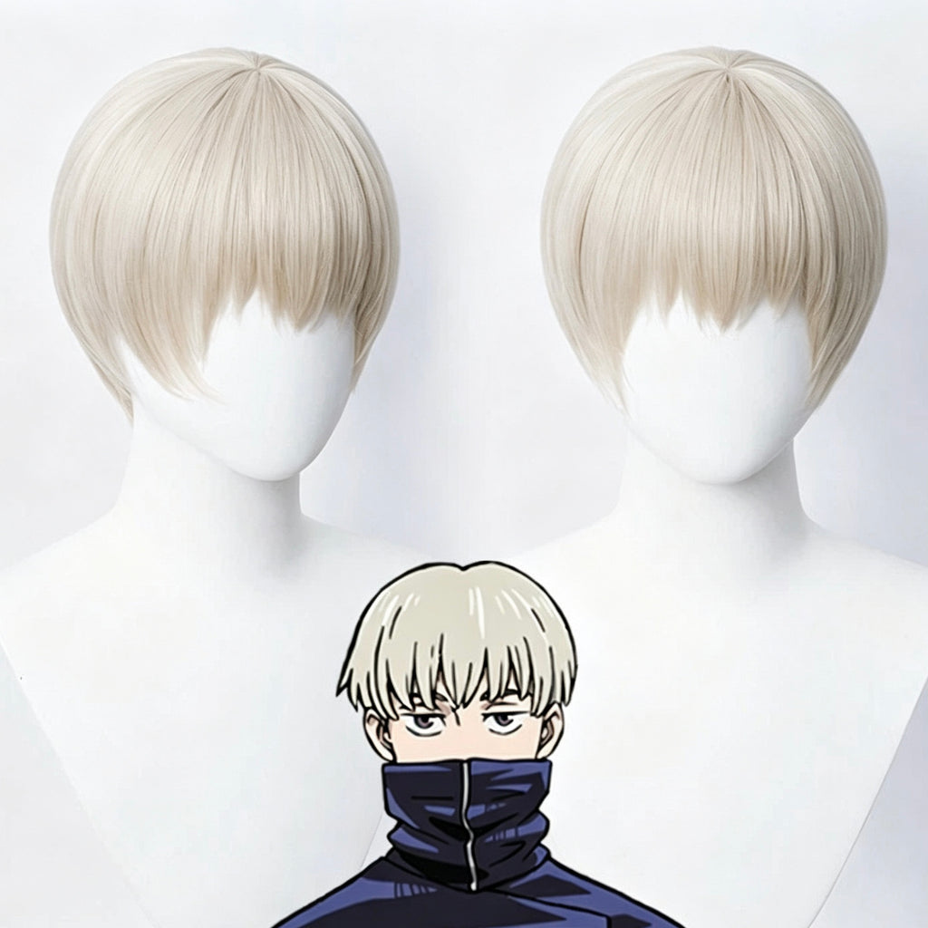 Jujutsu   Kaisen Inumaki   Toge   Short white   Hair   Basic   Wig
