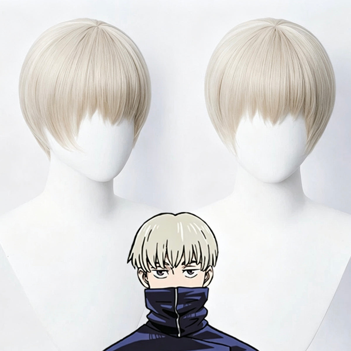 Jujutsu   Kaisen Inumaki   Toge   Short white   Hair   Basic   Wig