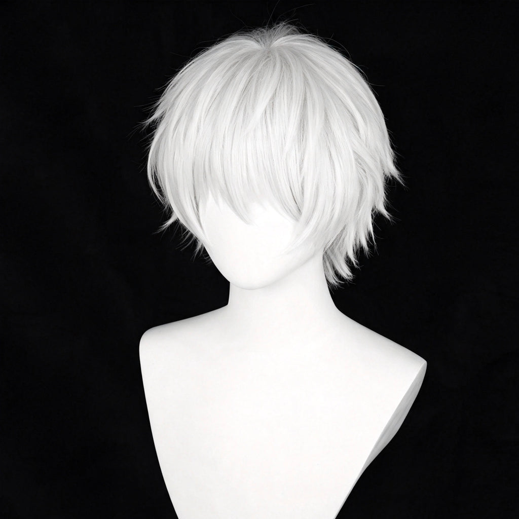 Tokyo   Ghoul   Kaneki Ken   /   Gojo   Short   White Hair   Basic   Wig