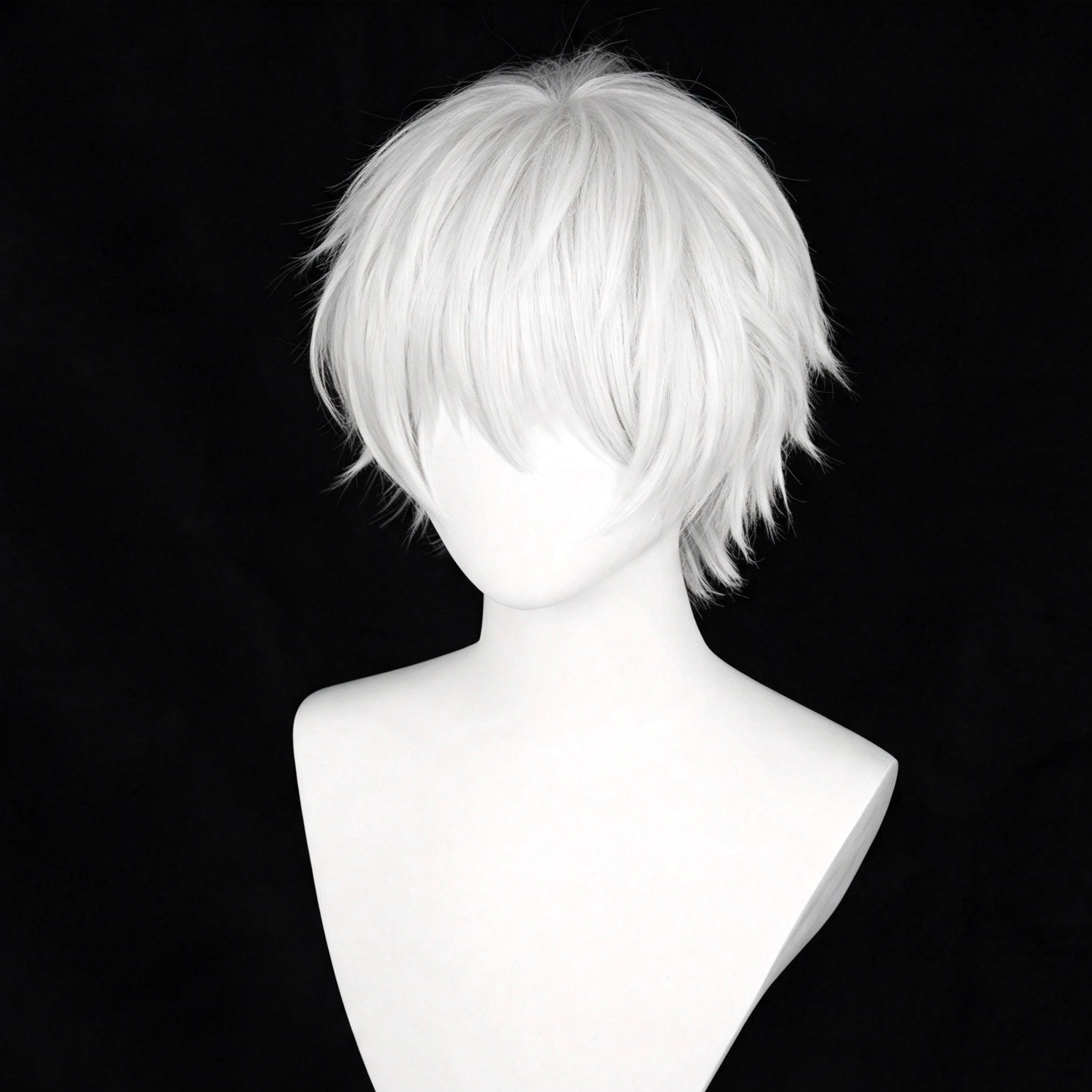Tokyo   Ghoul   Kaneki Ken   /   Gojo   Short   White Hair   Basic   Wig