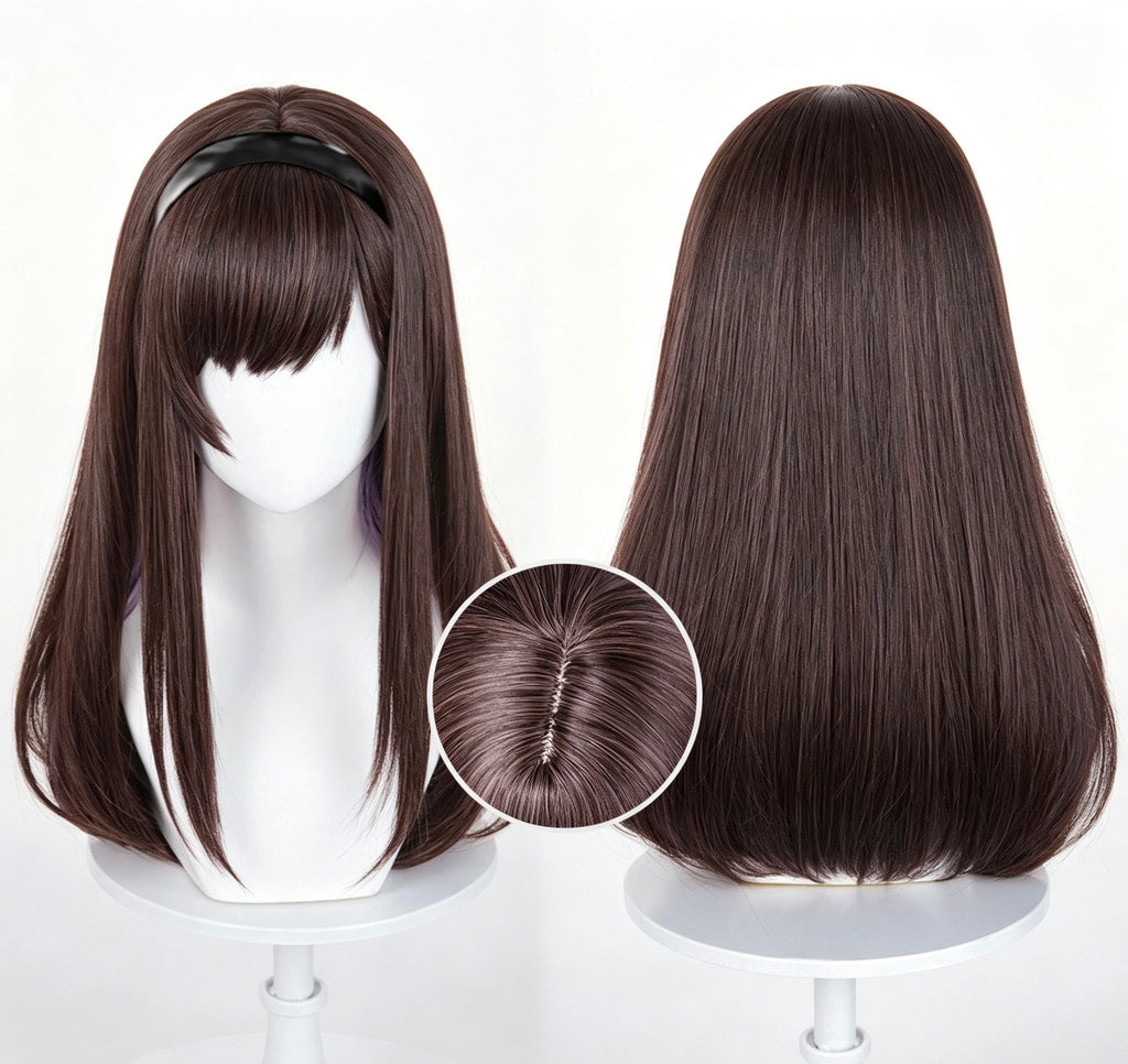 Arknights   Priestess Long   Brown   Hair   Basic Wig