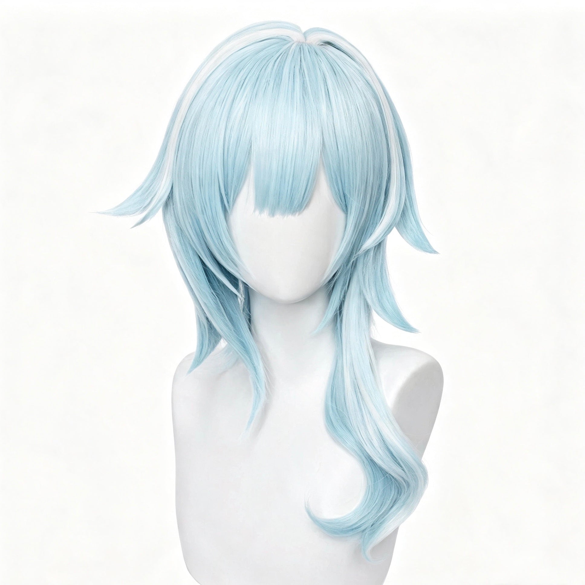 Genshin   Impact   Eula Lawrence   Long   Bule Hair   Basic   Wig