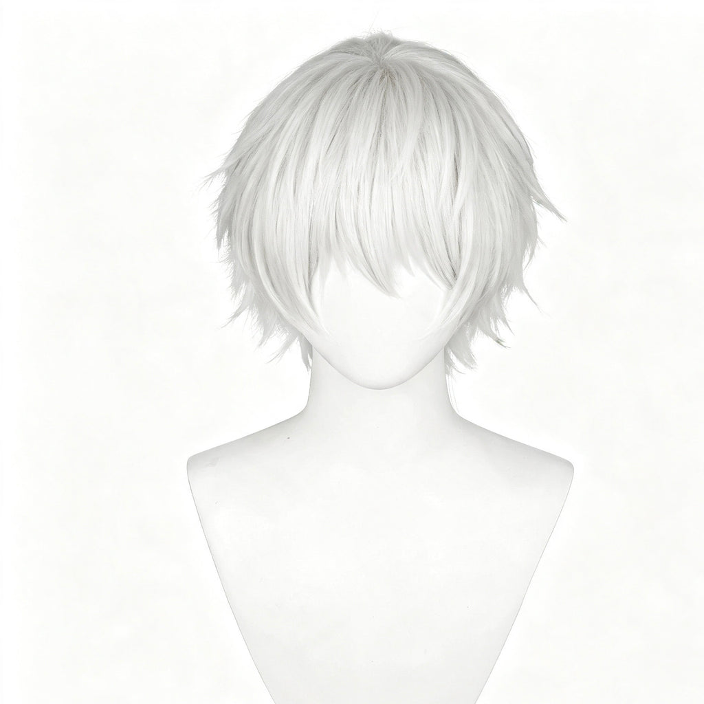 Tokyo   Ghoul   Kaneki Ken   /   Gojo   Short   White Hair   Basic   Wig