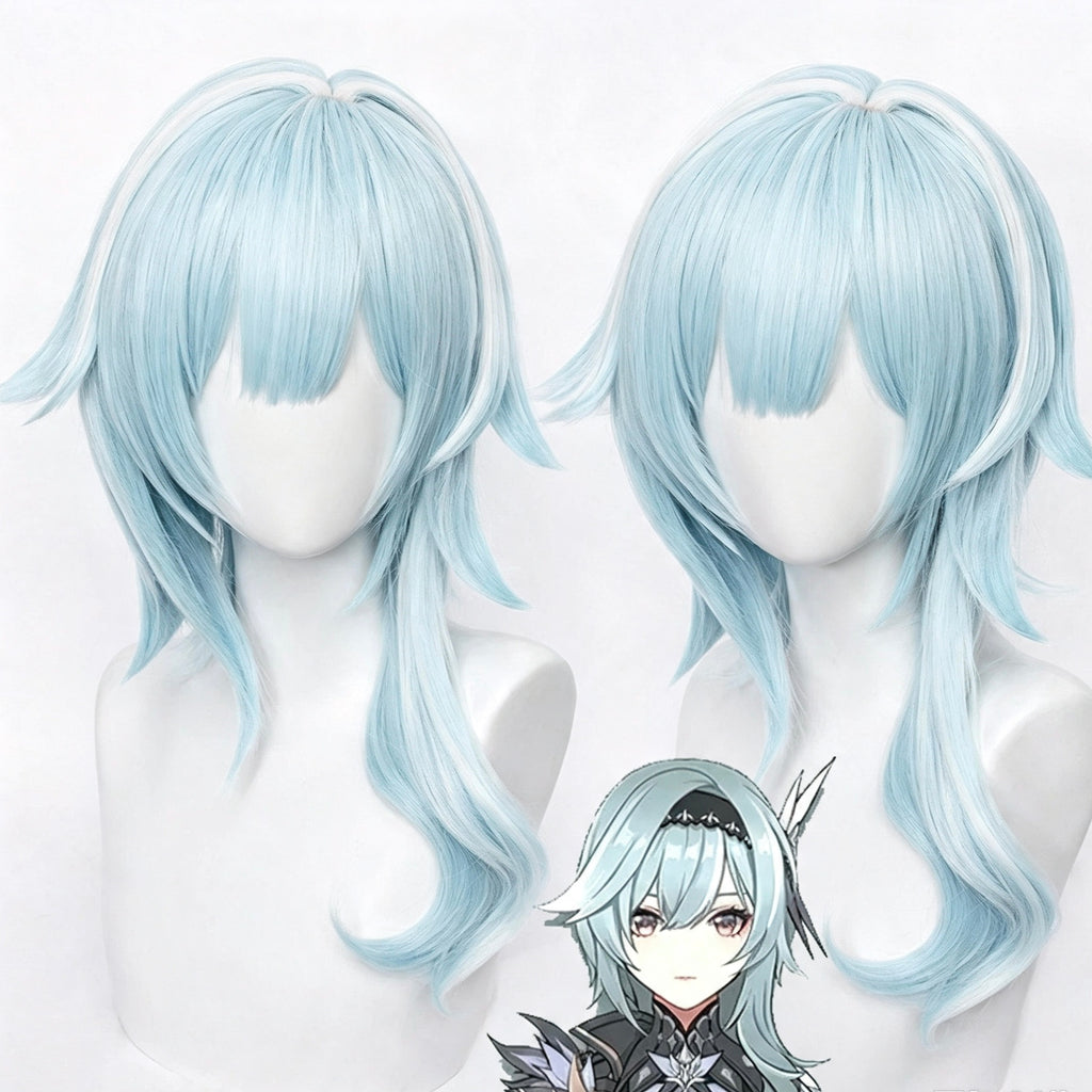 Genshin   Impact   Eula Lawrence   Long   Bule Hair   Basic   Wig