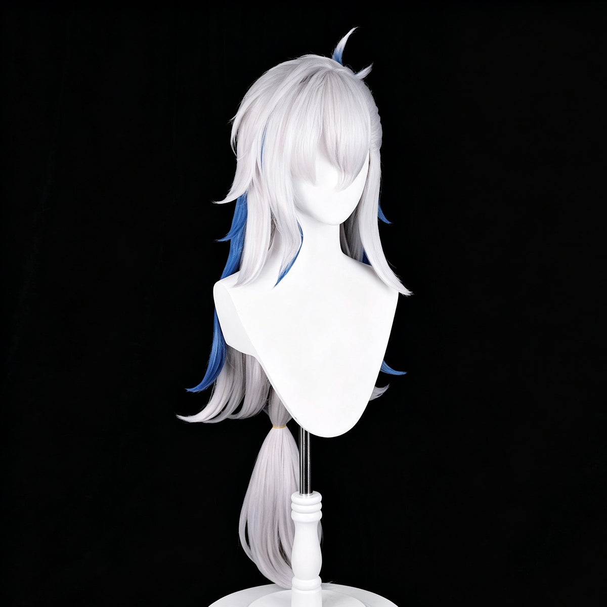 Genshin   Impact Neuvillette   Long   White Blue   Hair   Basic   Wig
