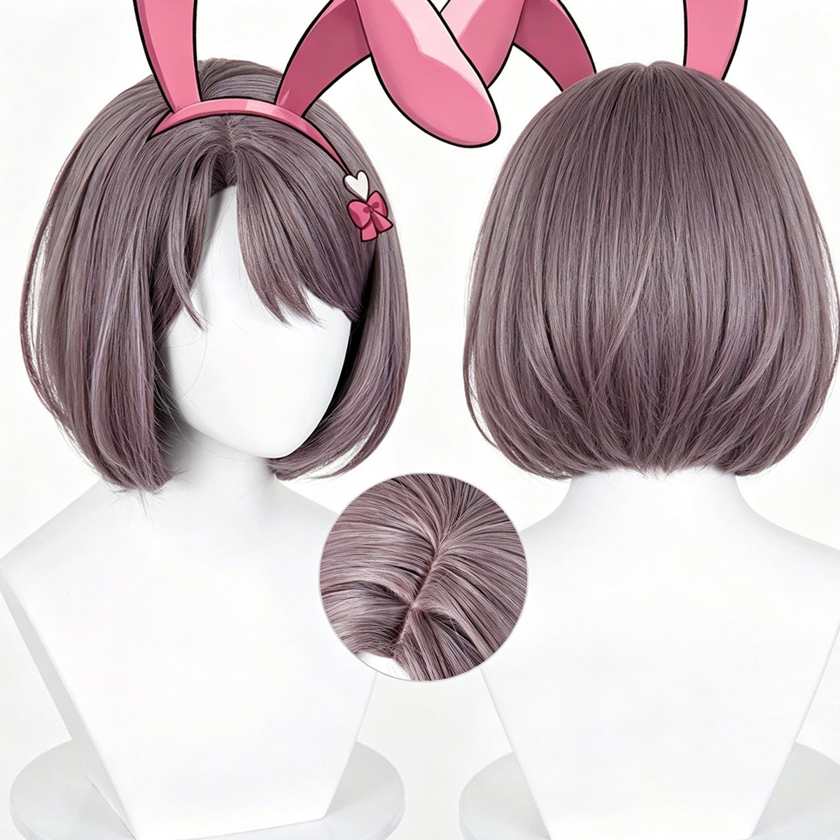 NIKKE：The   Goddess of   Victory   Milk   Short Grey   Hair   Basic   Wig