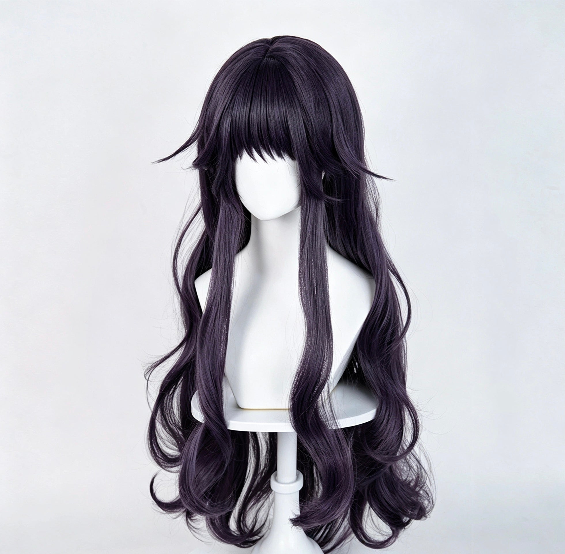 The   Fragrant   Flower Blooms   With   Dignity Kaoruko   Waguri   Long  Purple   Hair   Basic Wig