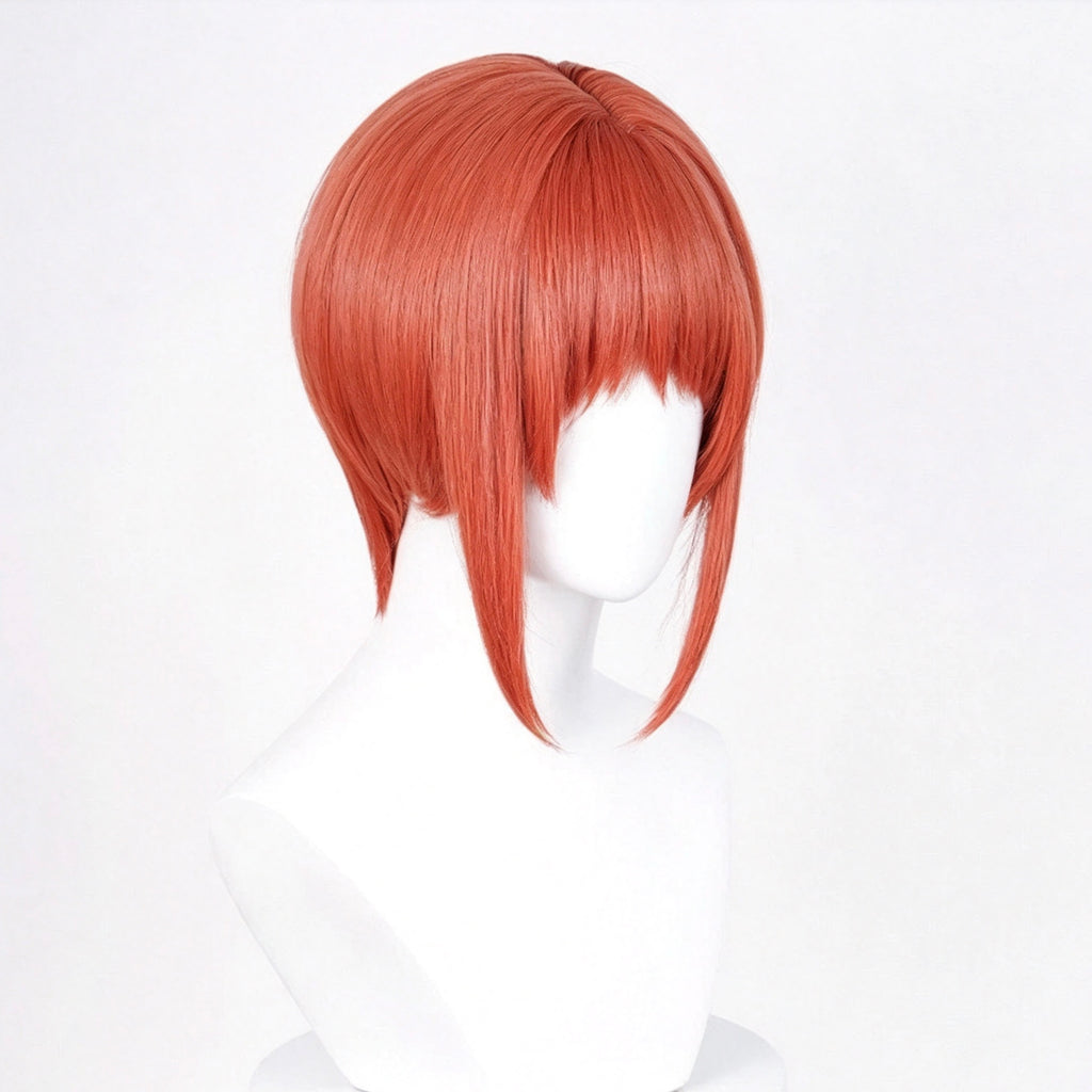 Gintama Kagura Basic Cosplay Wig Red Orange Short Synthetic Hair Wig