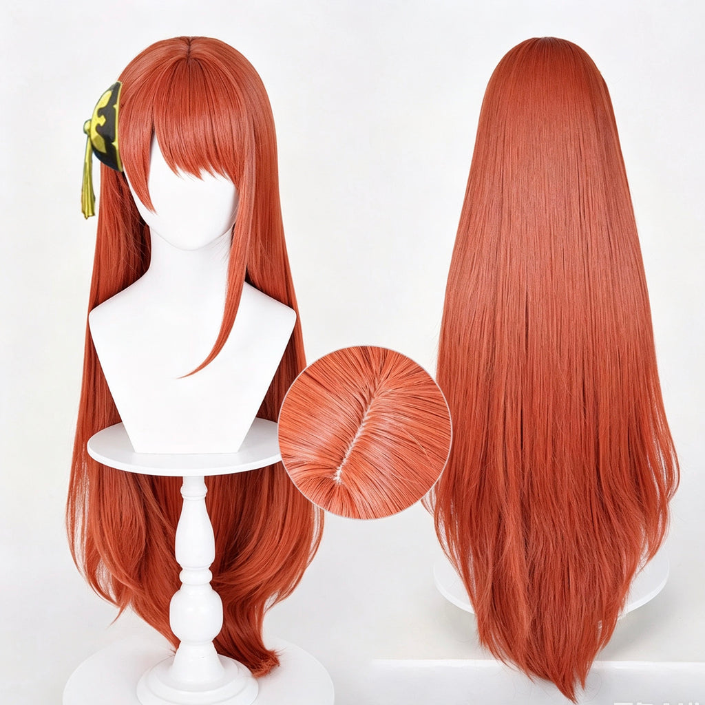 Gintama Kagura Basic Cosplay Wig Red Orange Short Synthetic Hair Wig