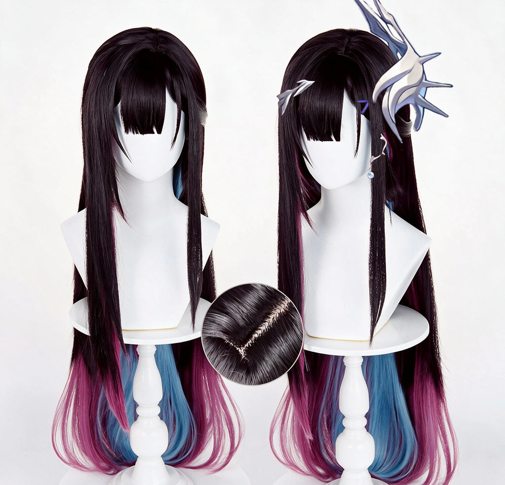 Honkai Star Rail Hertae Cosplay Wig Amphoreus Style Gradient Color Custom Wig