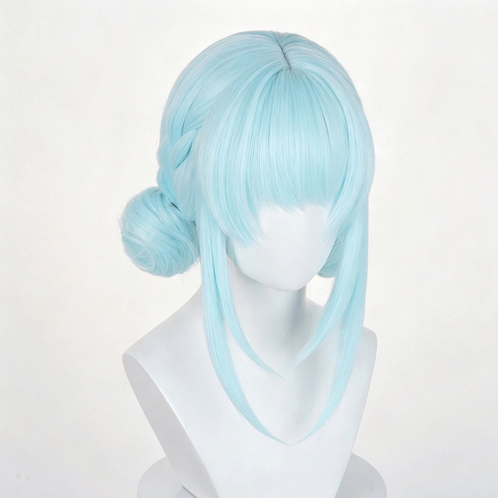 Genshin   Impact   Ineffa Short   Blue   Hair   Basic Wig