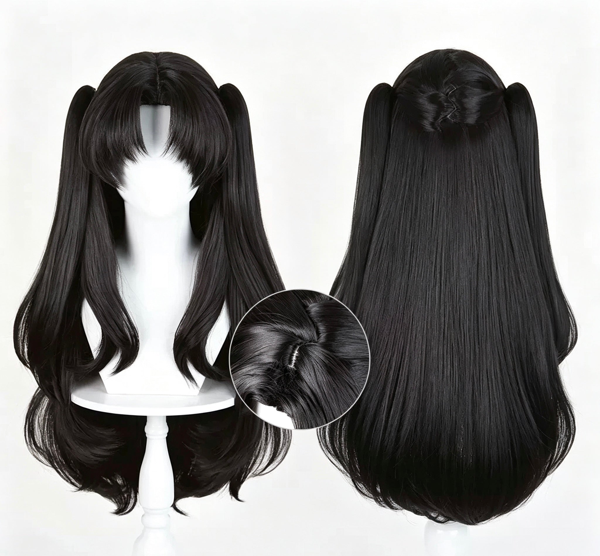 Honkai:   Star   Rail   Rin Tohsaka   Solid   Matte Black   Basic   Wig