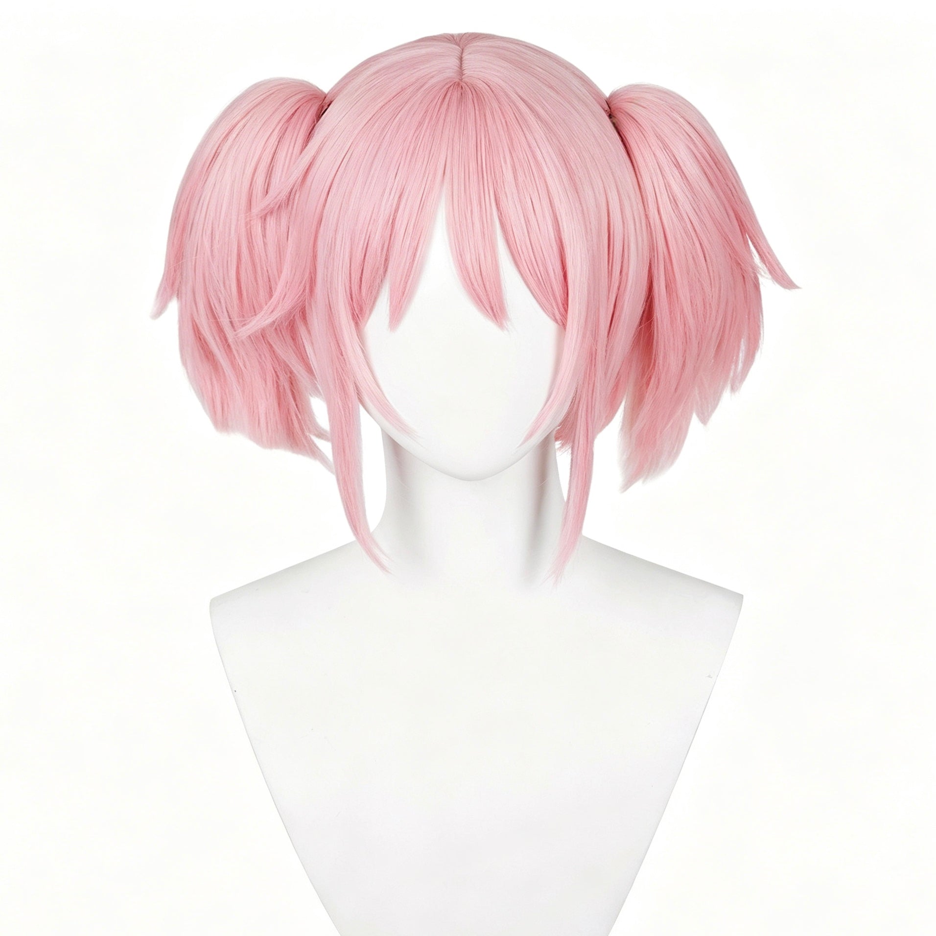Puella   Magi   Madoka Magica   Kaname Madoka   Peruca   curta de   cabelo   rosa   básica