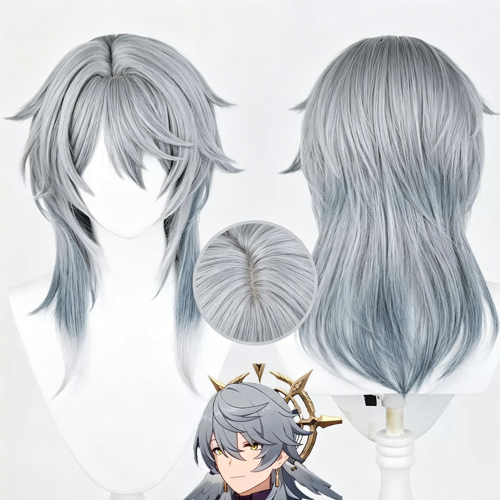Honkai:   Star   Rail Sunday   Long   Grey   Hair Basic   Wig