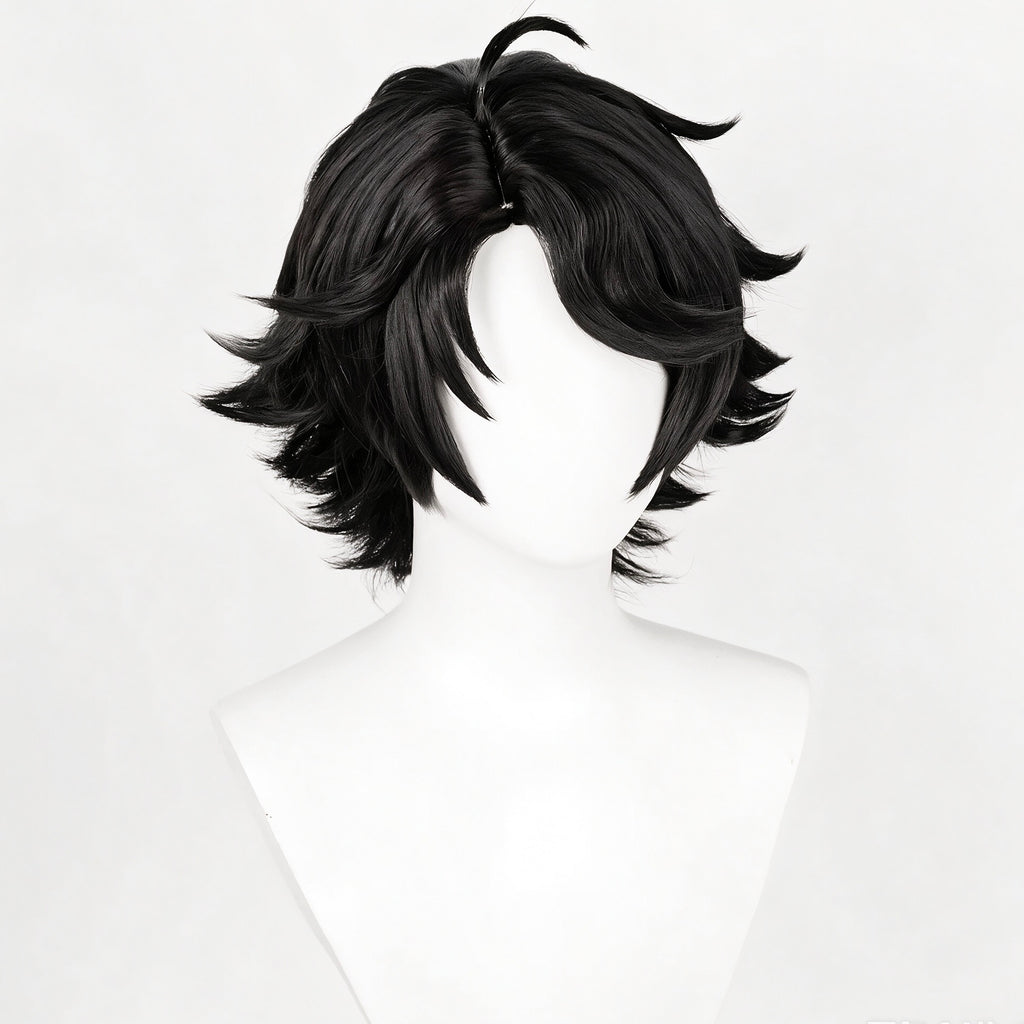 IdentityV   Prospector Norton(Fool's   Gold) Short   Black   Hair   Basic Wig