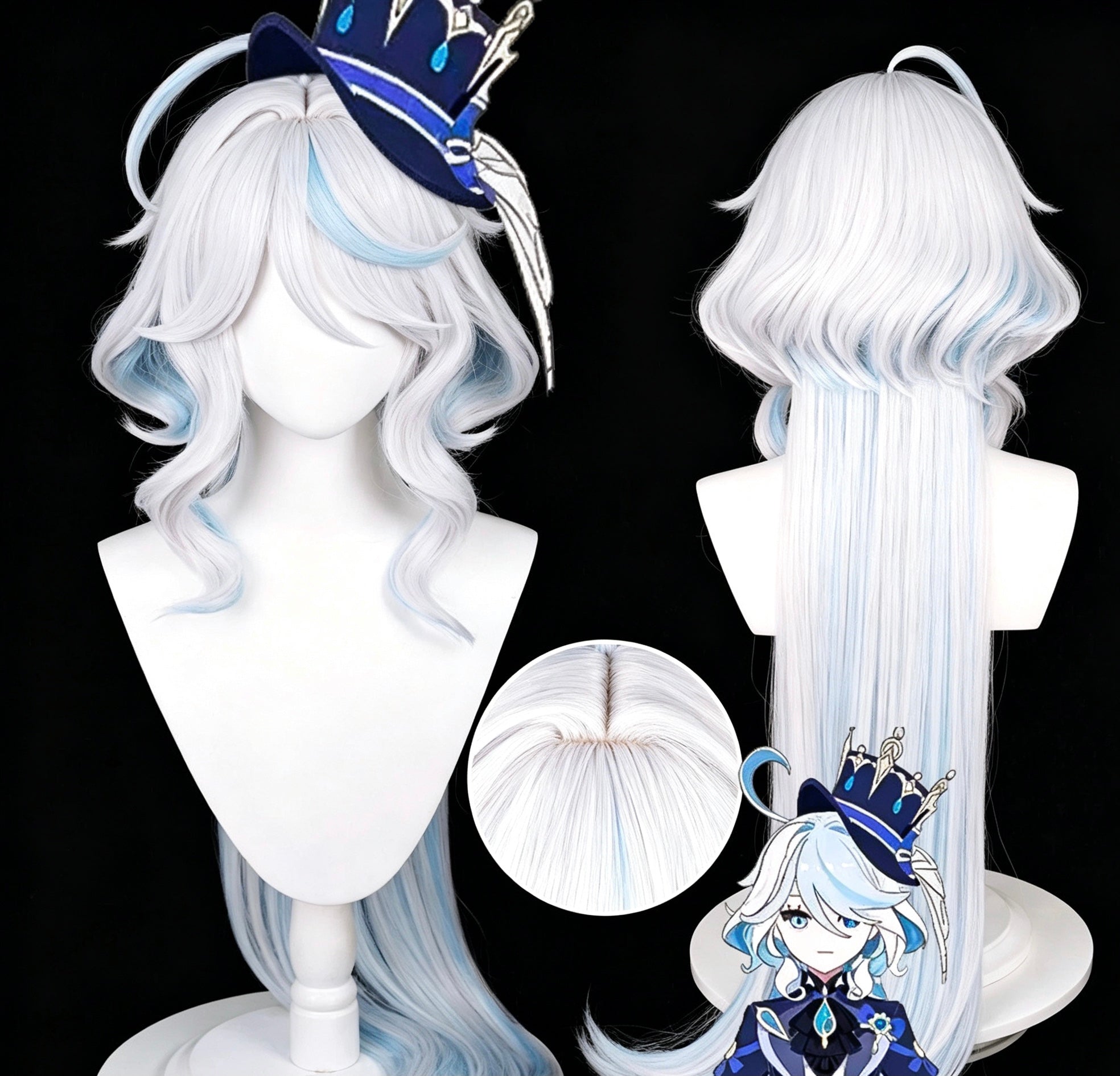 Genshin   Impact Furina/Focalors Long/Short   Mix   Hair Basic   Wig