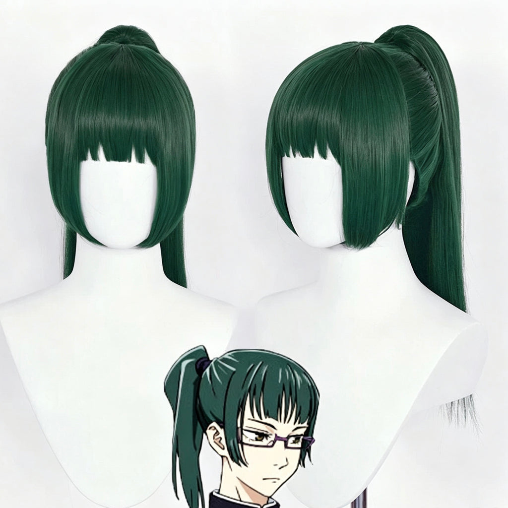 Jujutsu   Kaisen   Zenin Maki   Long   Green   Hair Basic   Wig