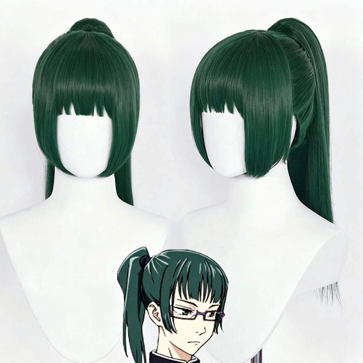 Jujutsu   Kaisen   Zenin Maki   Long   Green   Hair Basic   Wig