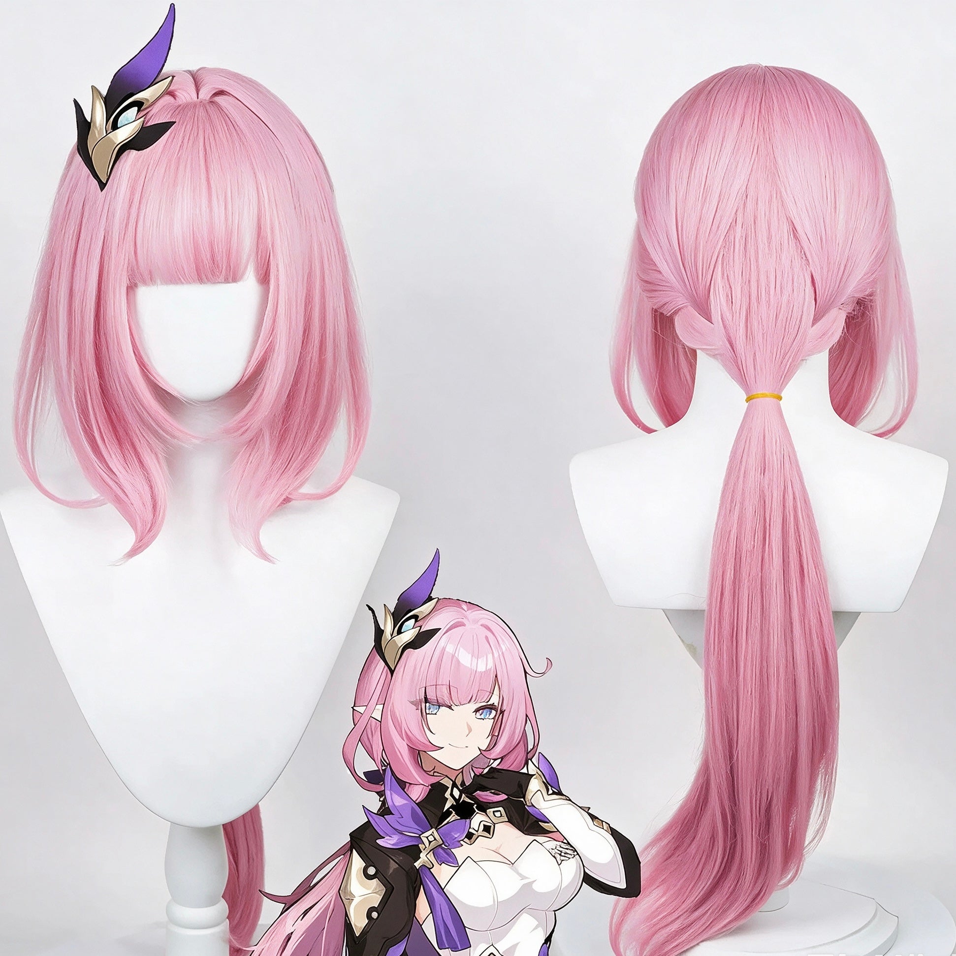 Honkai   Impact   3   Elysia Long   Pink   Hair   Basic Wig