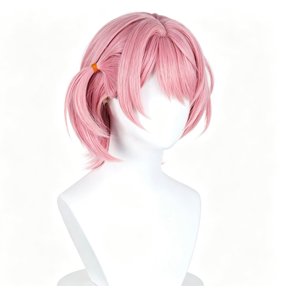 Genshin   Impact Charlotte   Hellock Variation   Sakura   Pink Short   Wig   Detachable Tiger   Clip   Mini   Ponytail Realistic   Scalp   Top Basic   Wig