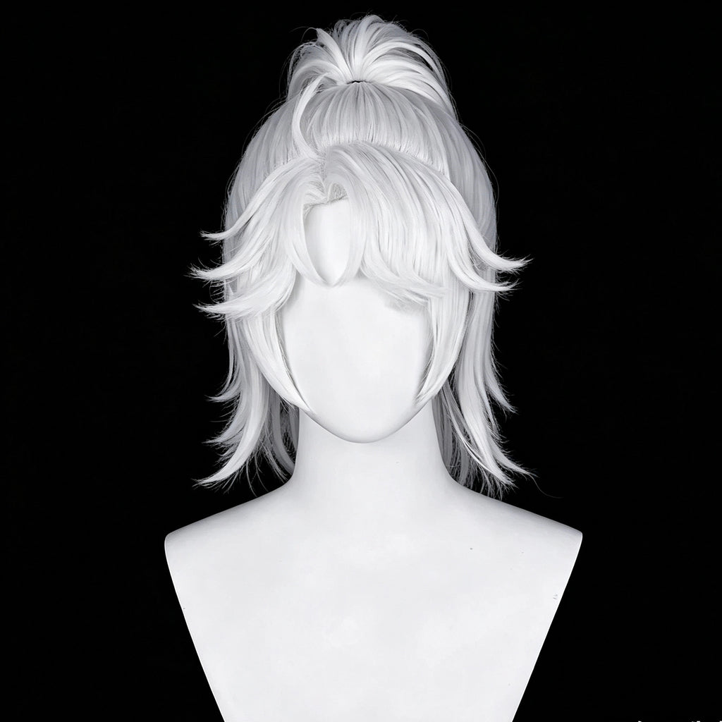 IdentityV   Prisoner Luca   Balsa   (B.Duck Rice)   Short   Silver White   Hair   Basic   Wig