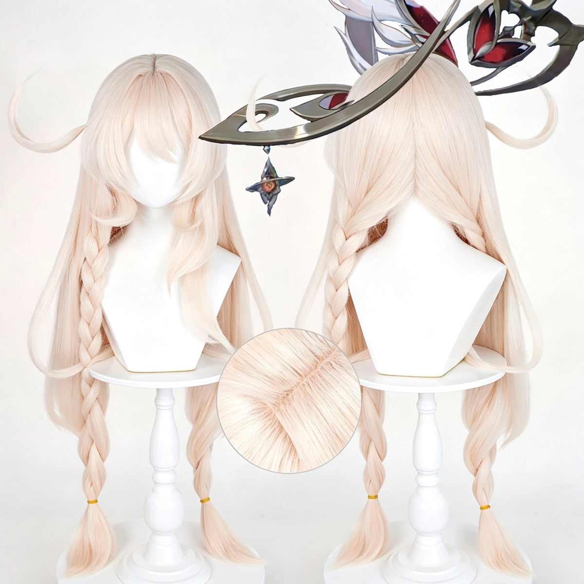 Genshin   Impact   Alice Long   Blonde   Hair   Basic Wig