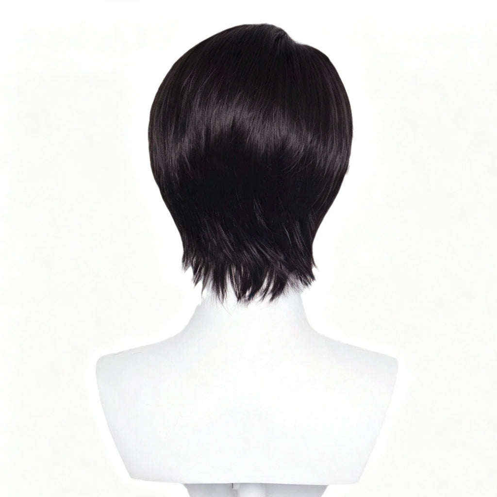 Jujutsu   Kaisen   Yuta Okkotsu   Jet   Black   3:7 Parted   Short   Basic   Wig
