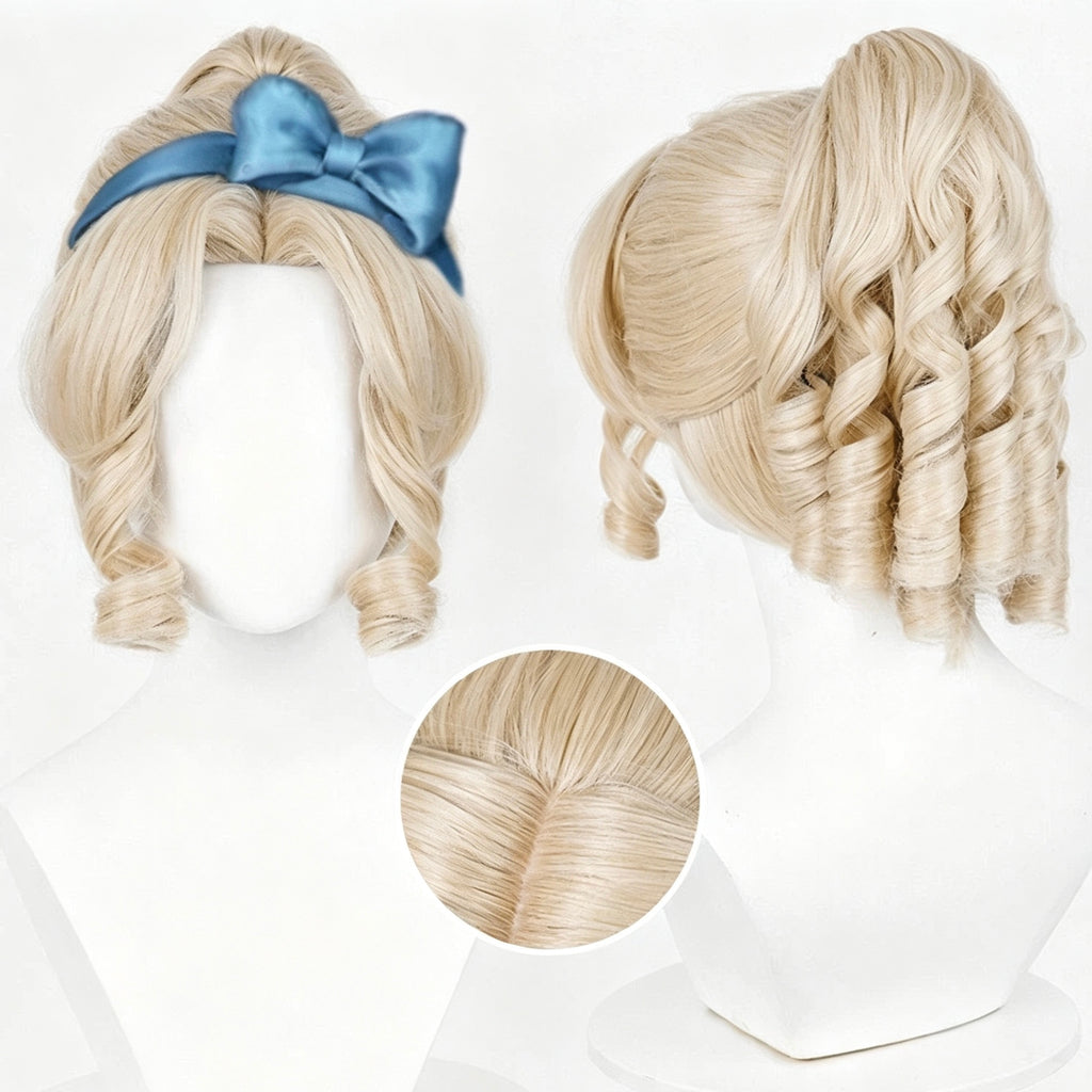 IdentityV   Journalist Alice   DeRoss(Alice   in Dreamland)   Long Blonde   Hair   Basic   Wig