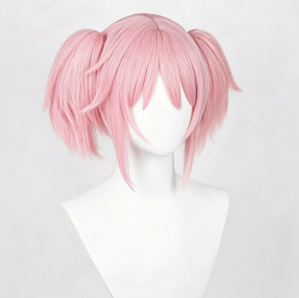 Puella   Magi   Madoka Magica   Kaname Madoka   Peruca   curta de   cabelo   rosa   básica