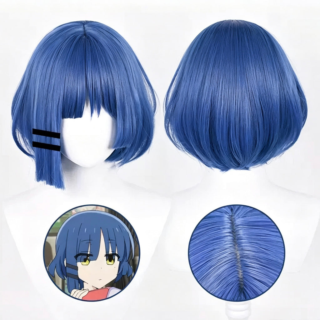 Bocchi   The   Rock Yamada   Ryo   Short Blue   Hair   Basic   Wig