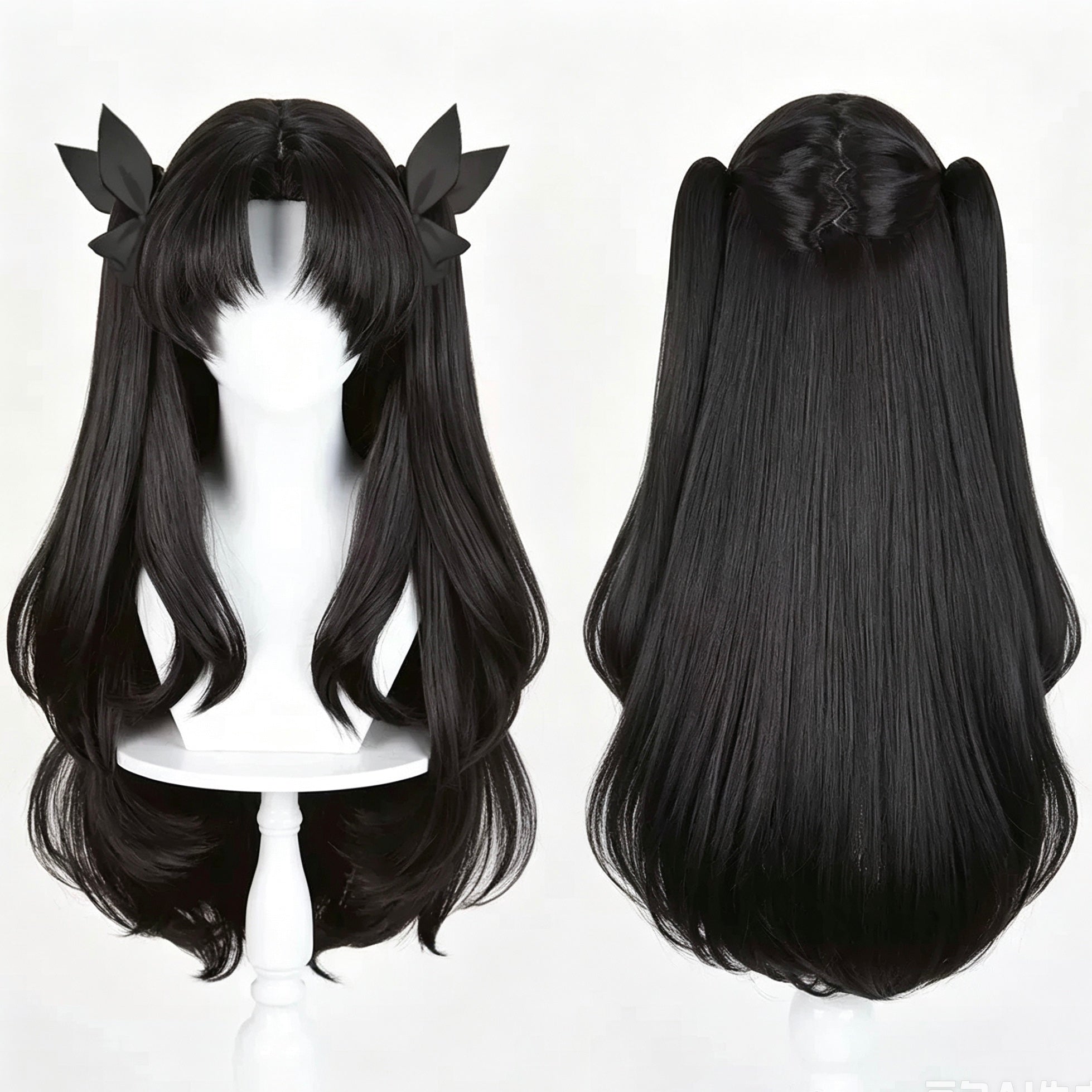 Honkai:   Star   Rail   Rin Tohsaka   Solid   Matte Black   Basic   Wig