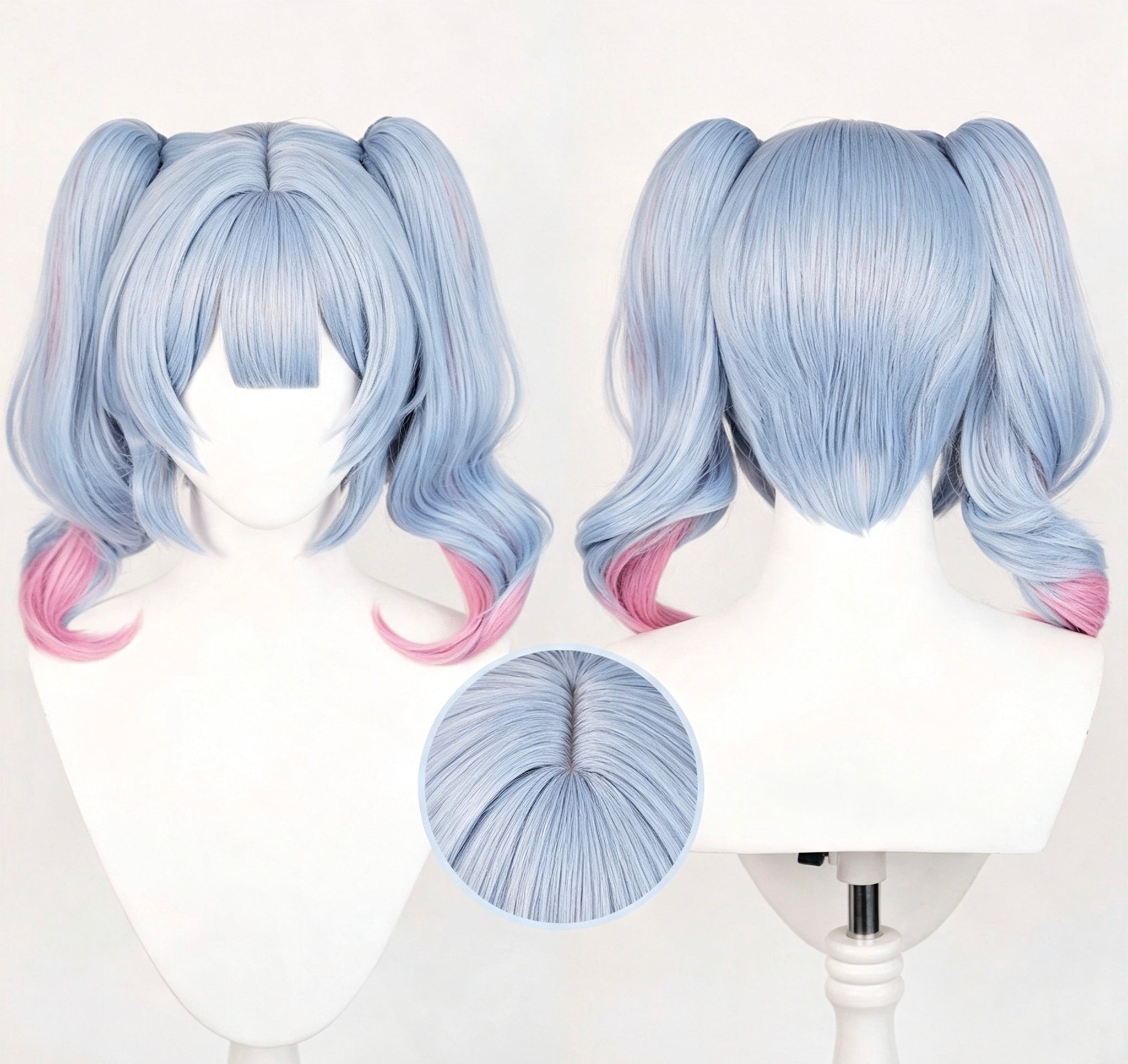 Virtual   Singer   Hatsune Miku   Rabbit   Hole   Long Blue   Pink   Hair   Basic wig