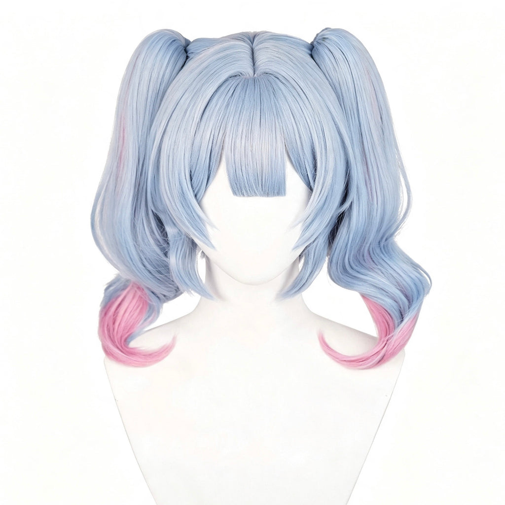Virtual   Singer   Hatsune Miku   Rabbit   Hole   Long Blue   Pink   Hair   Basic wig