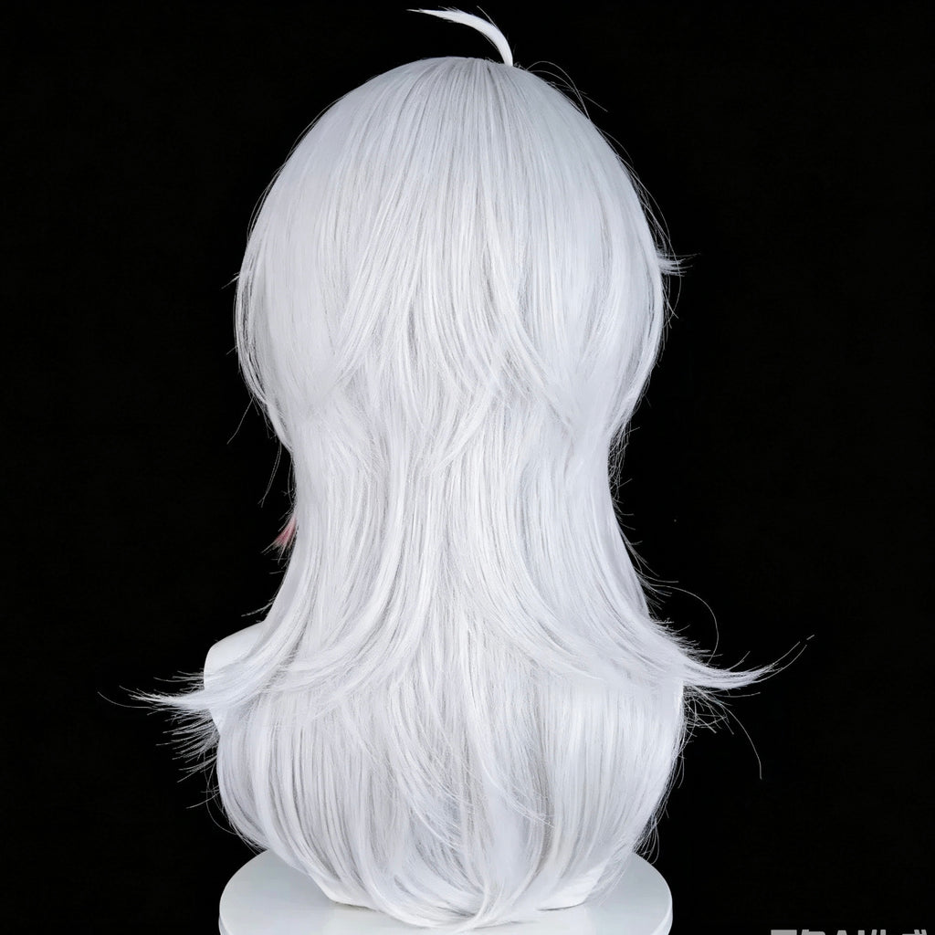 Wuthering   Waves   Zani Short   Silver   Red   Hair Basic   Wig