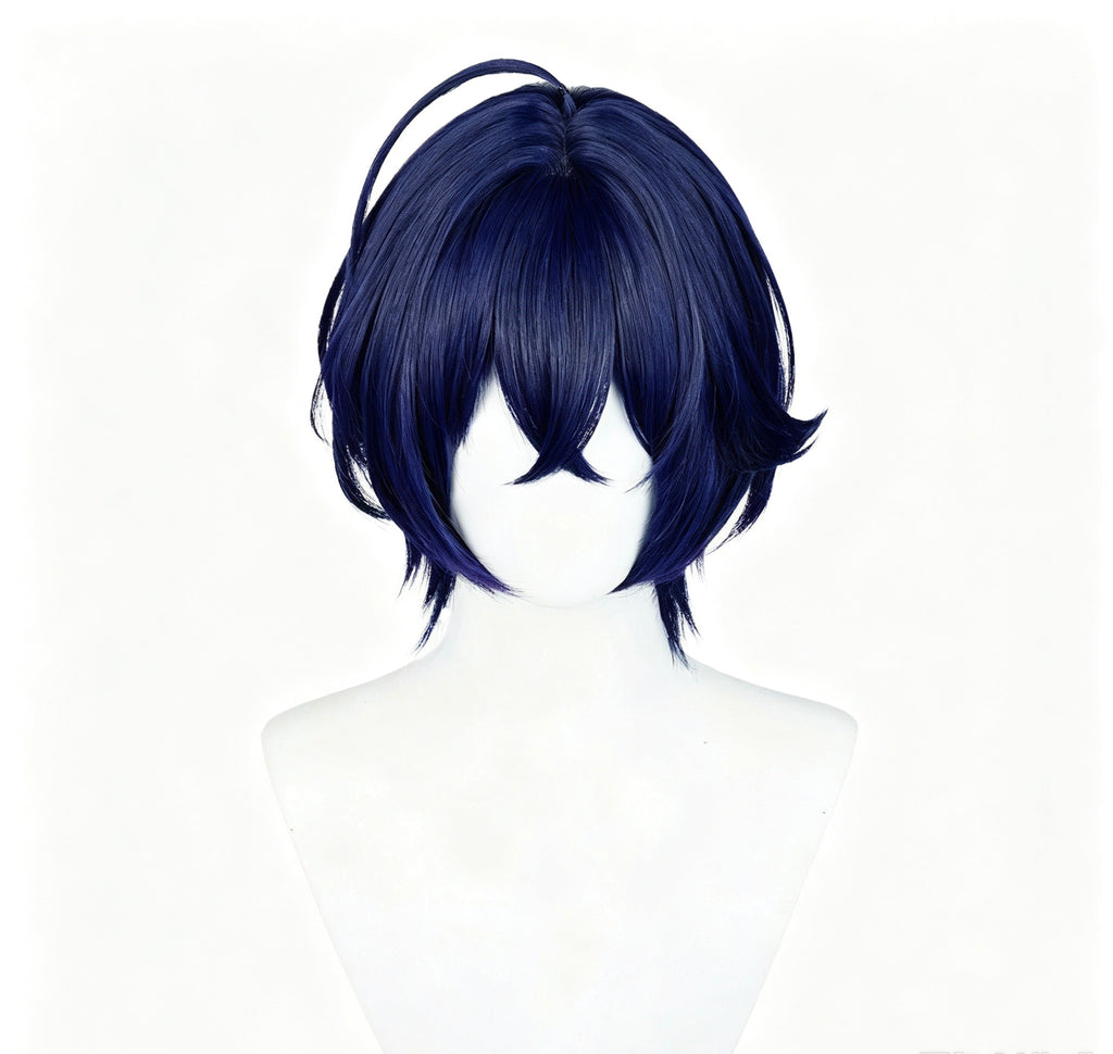 Zenless   Zone   Zero   Rin Deep   Royal   Blue   Short Layered   Flip   Basic   Wig