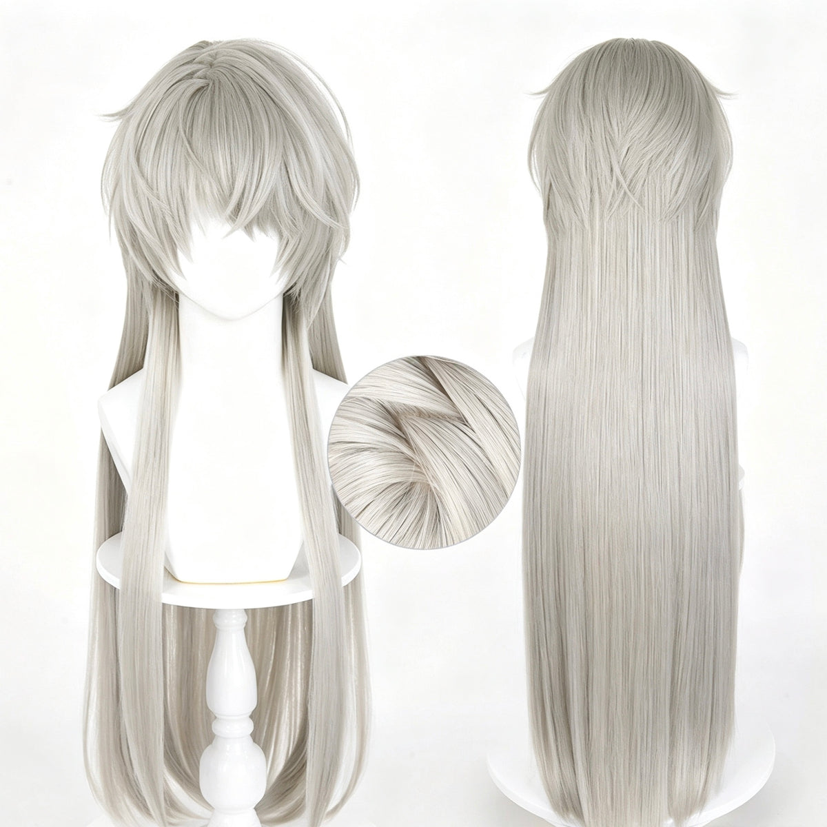 Love   and   Deepspace Xavier(Dark   King)   Long Grey   Hair   Basic   Wig