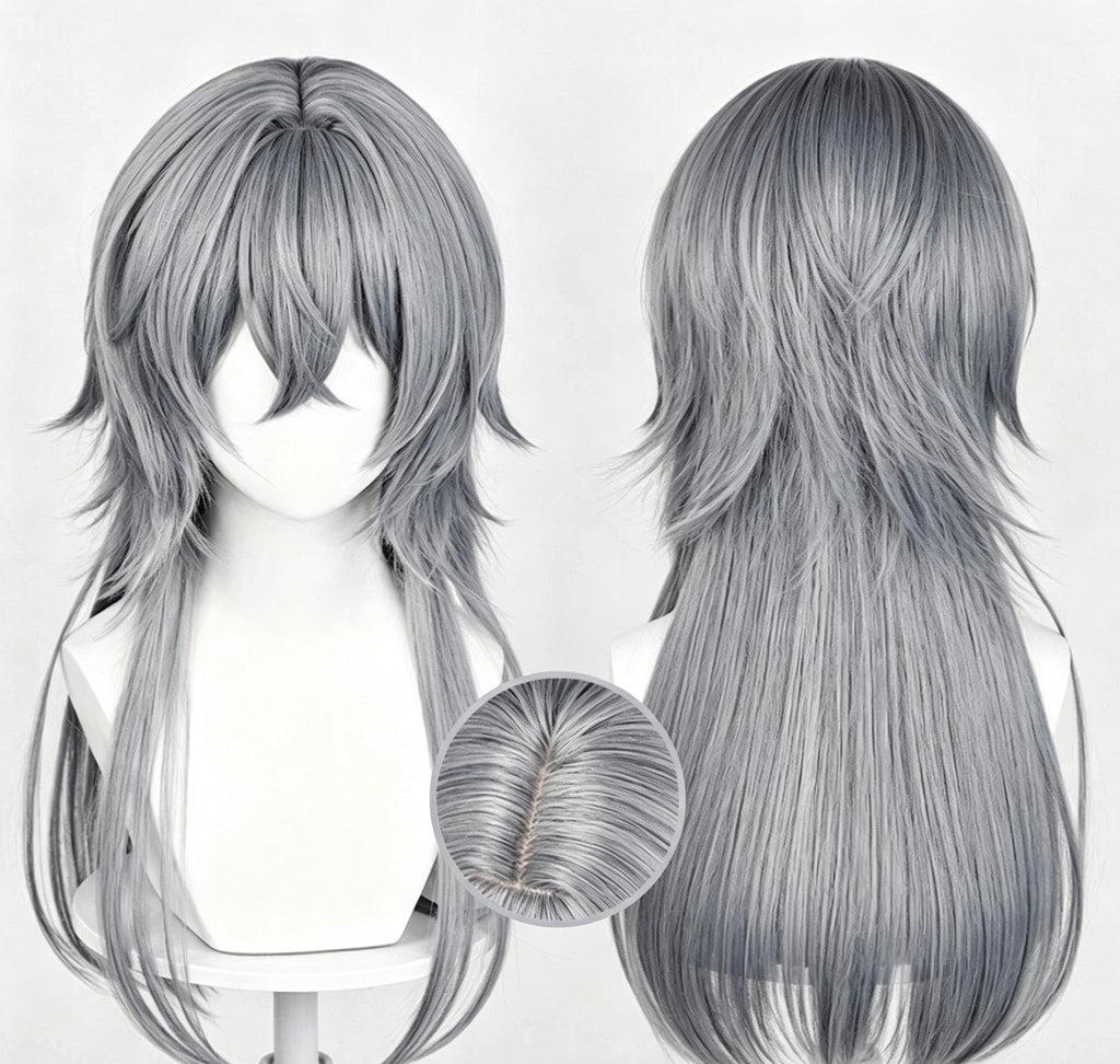 Arknights   Logos Long/Short   Gray   Hair Basic   Wig