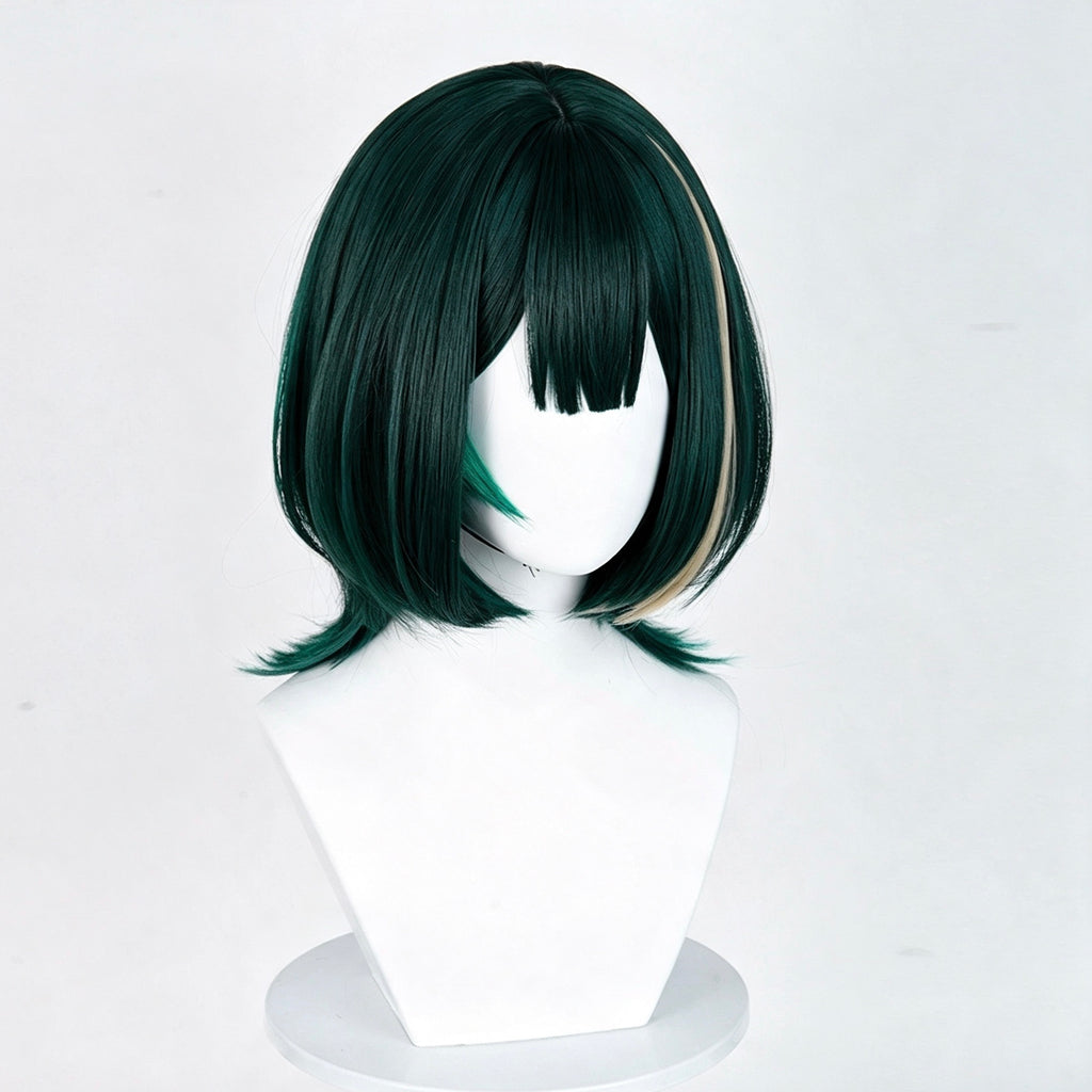 Genshin   Impact   Nefer Short   Green   Hair   Basic Wig