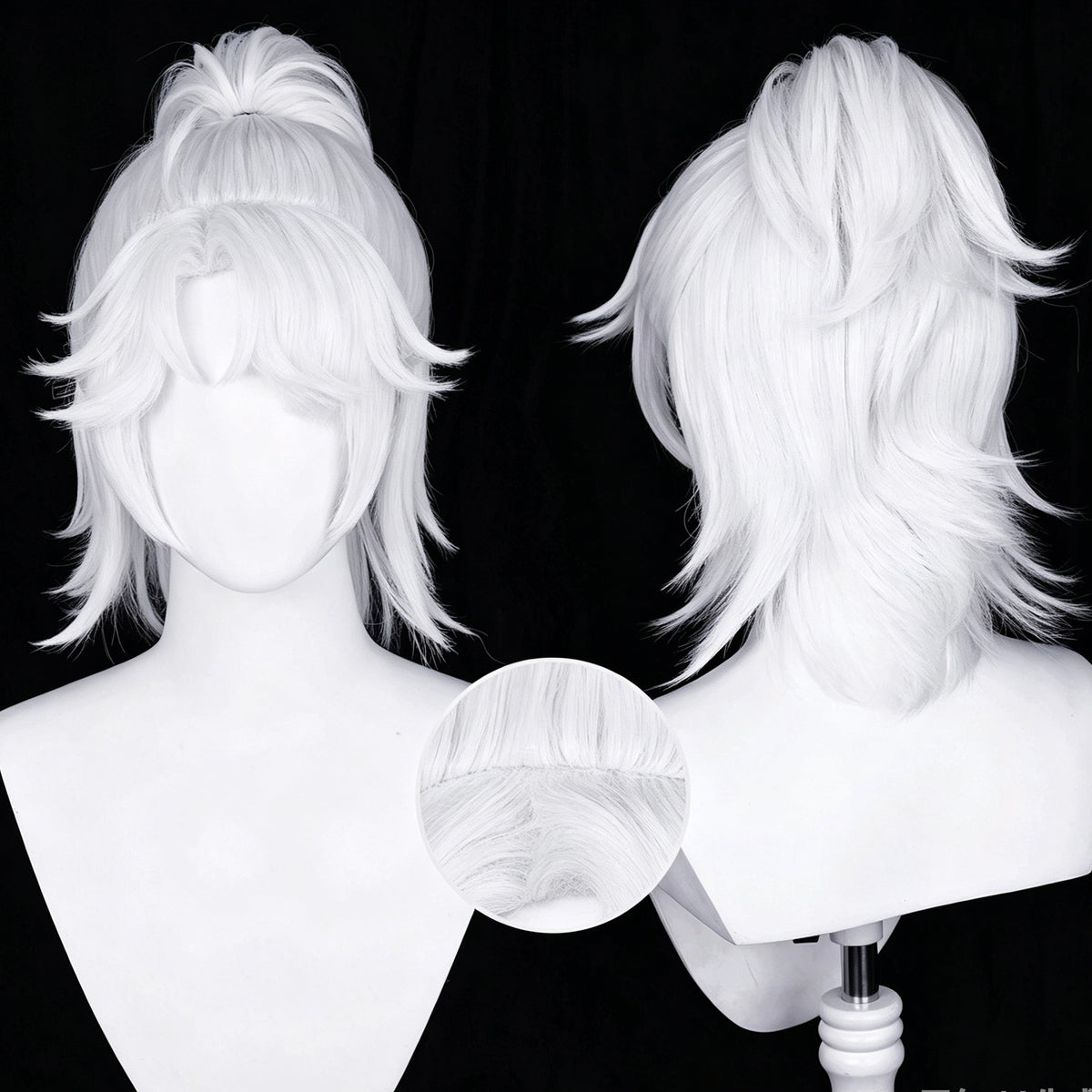 IdentityV   Prisoner Luca   Balsa   (B.Duck Rice)   Short   Silver White   Hair   Basic   Wig