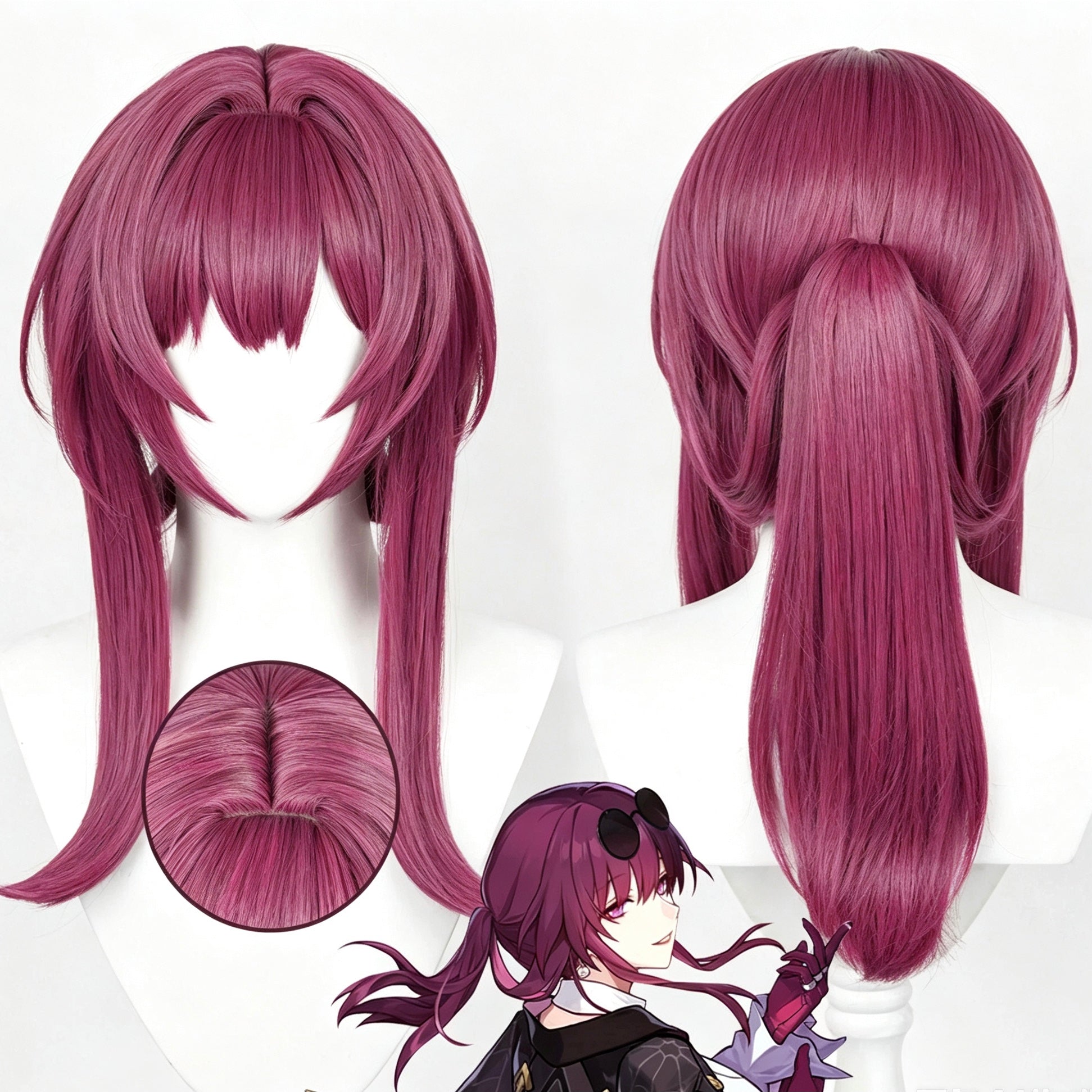 Honkai:   Star   Rail   Kafka Long   Red   Hair   Basic Wig