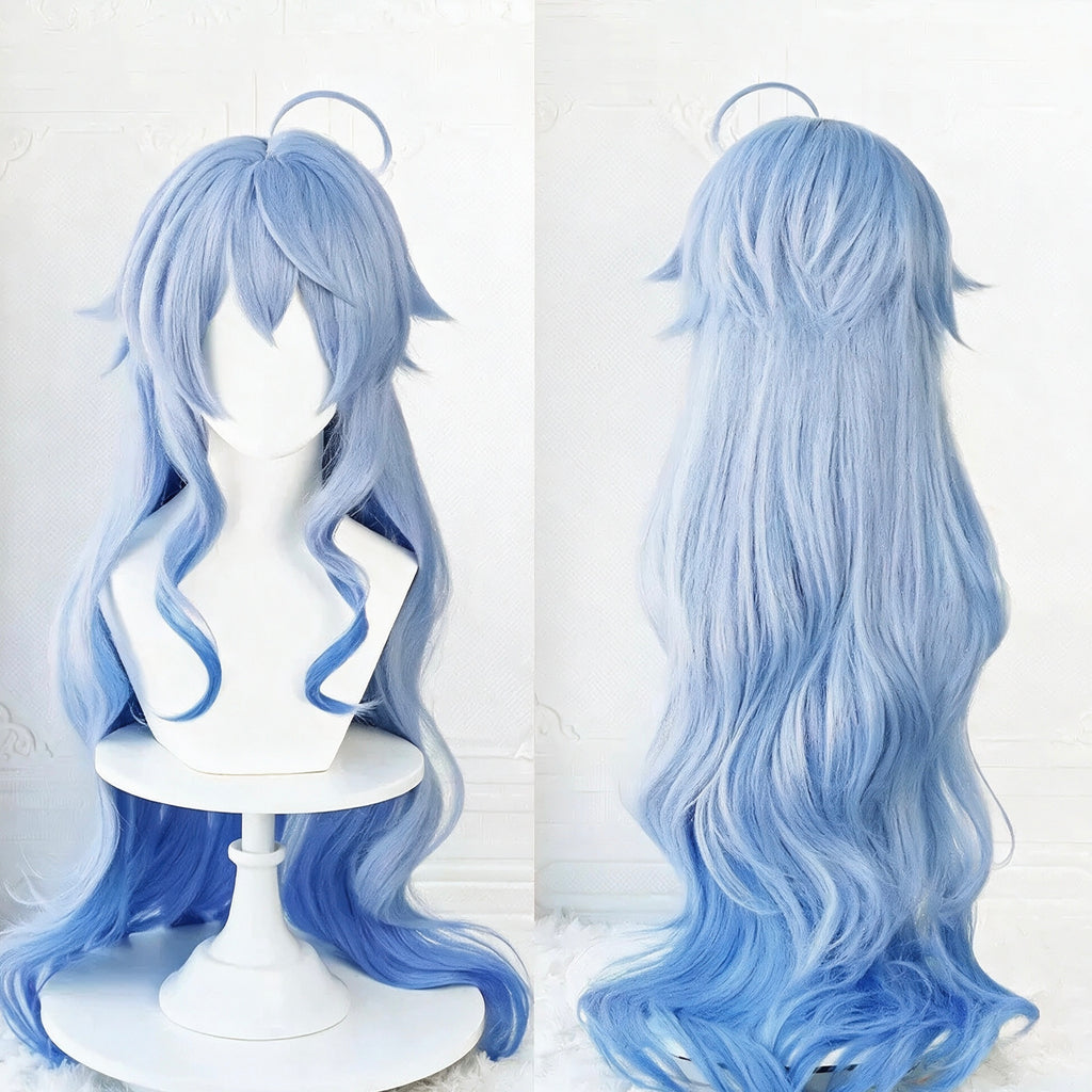 Genshin   Impact   Ganyu Long   Blue   Hair   Basic Wig