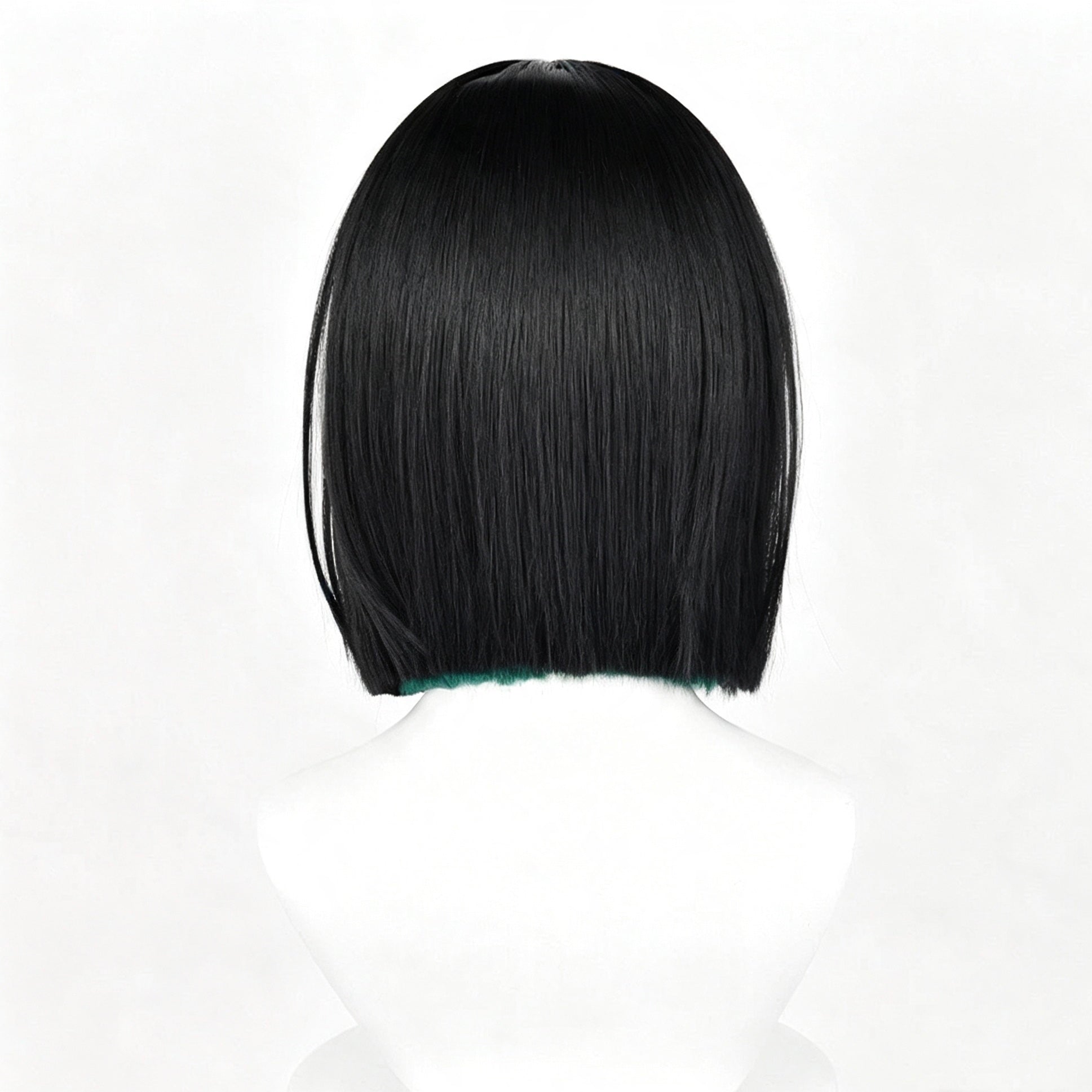 Alien   Stage   Sua   Short Black   Green   Hair   Basic Wig