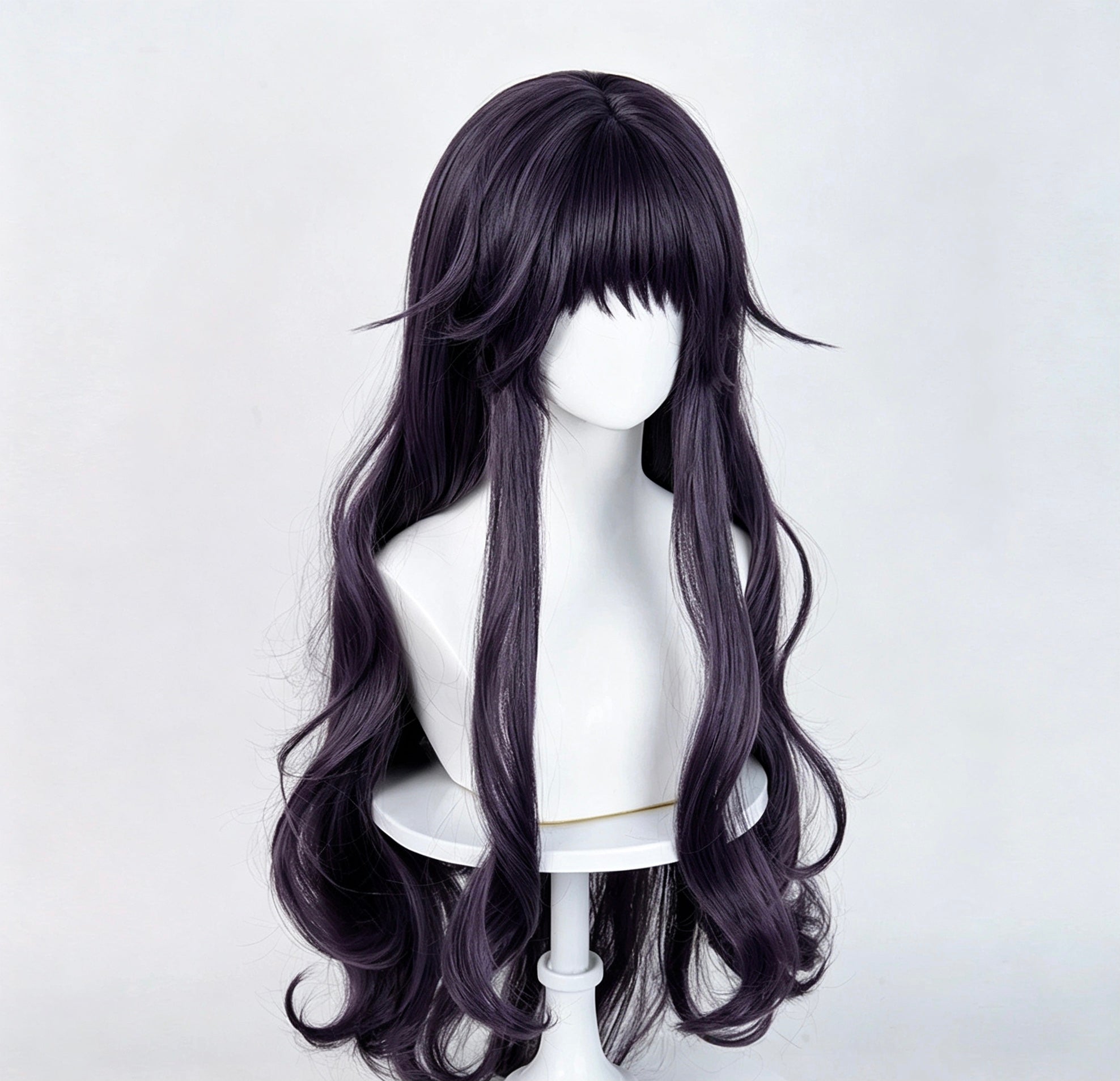 The   Fragrant   Flower Blooms   With   Dignity Kaoruko   Waguri   Long  Purple   Hair   Basic Wig