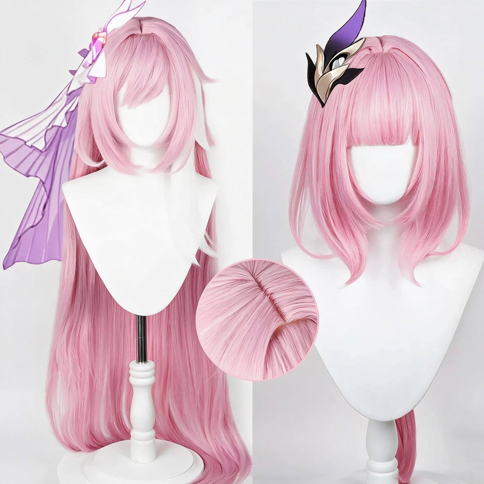 Honkai   Impact   3   Elysia Long   Pink   Hair   Basic Wig