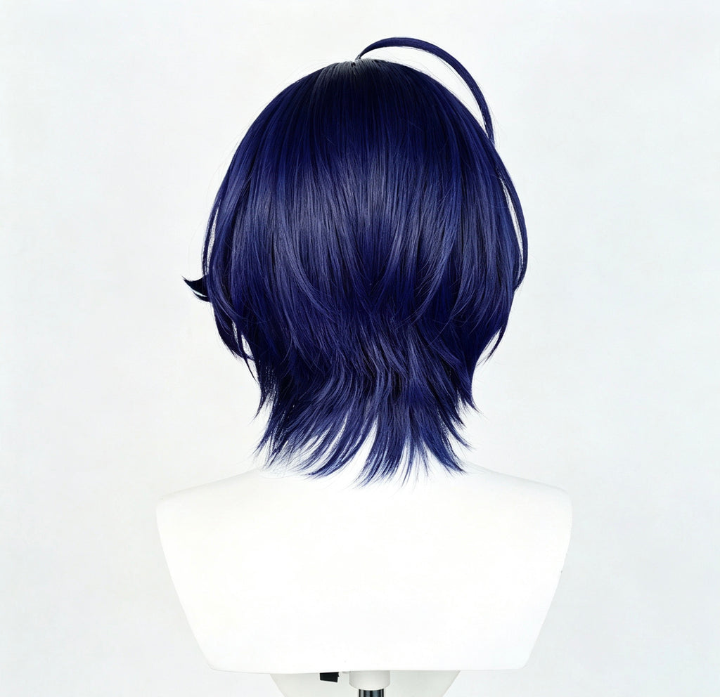 Zenless   Zone   Zero   Rin Deep   Royal   Blue   Short Layered   Flip   Basic   Wig