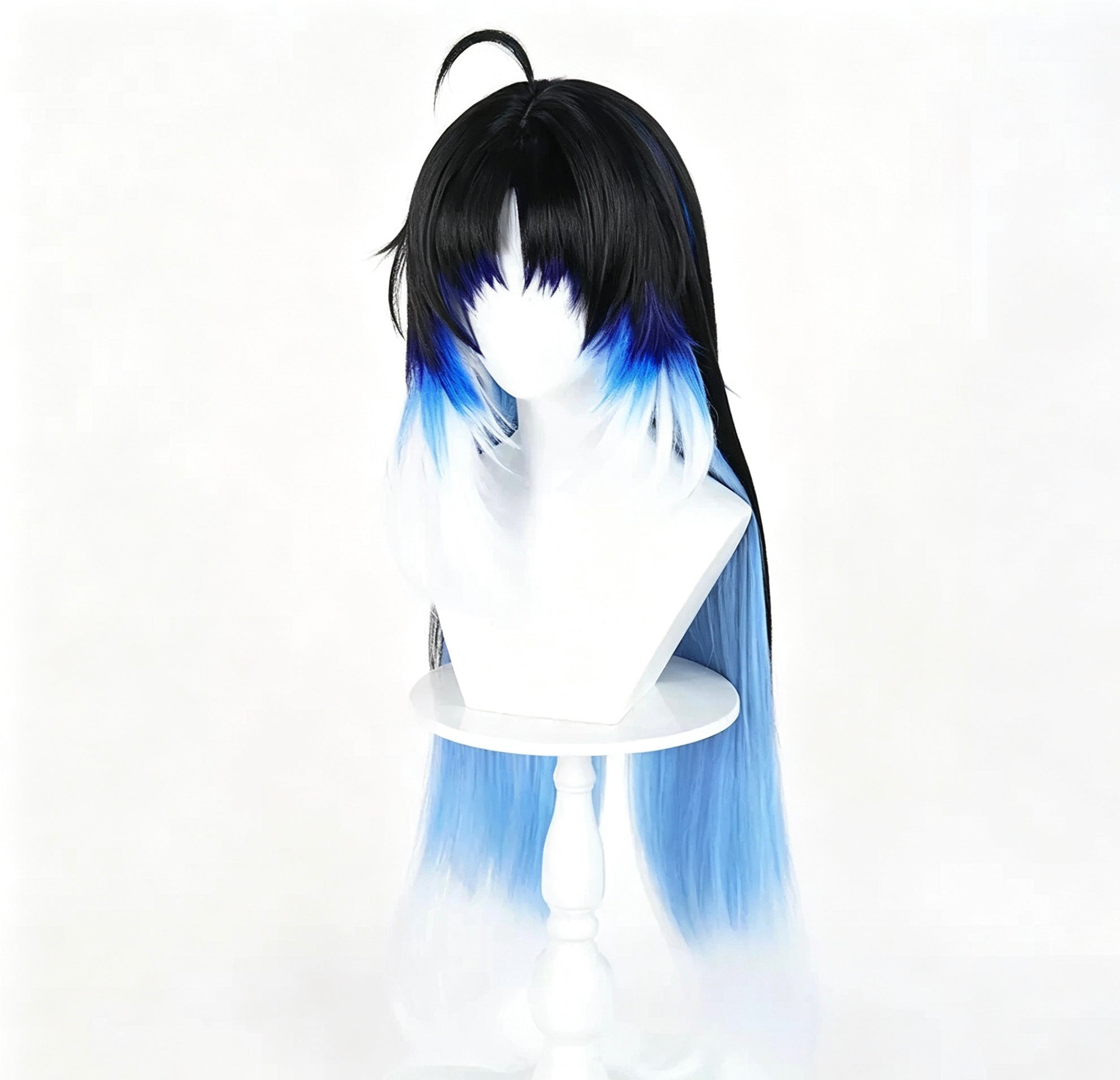 Wuthering   Waves Yangyang   Black   To Blue   White   Ombre Basic   Wig
