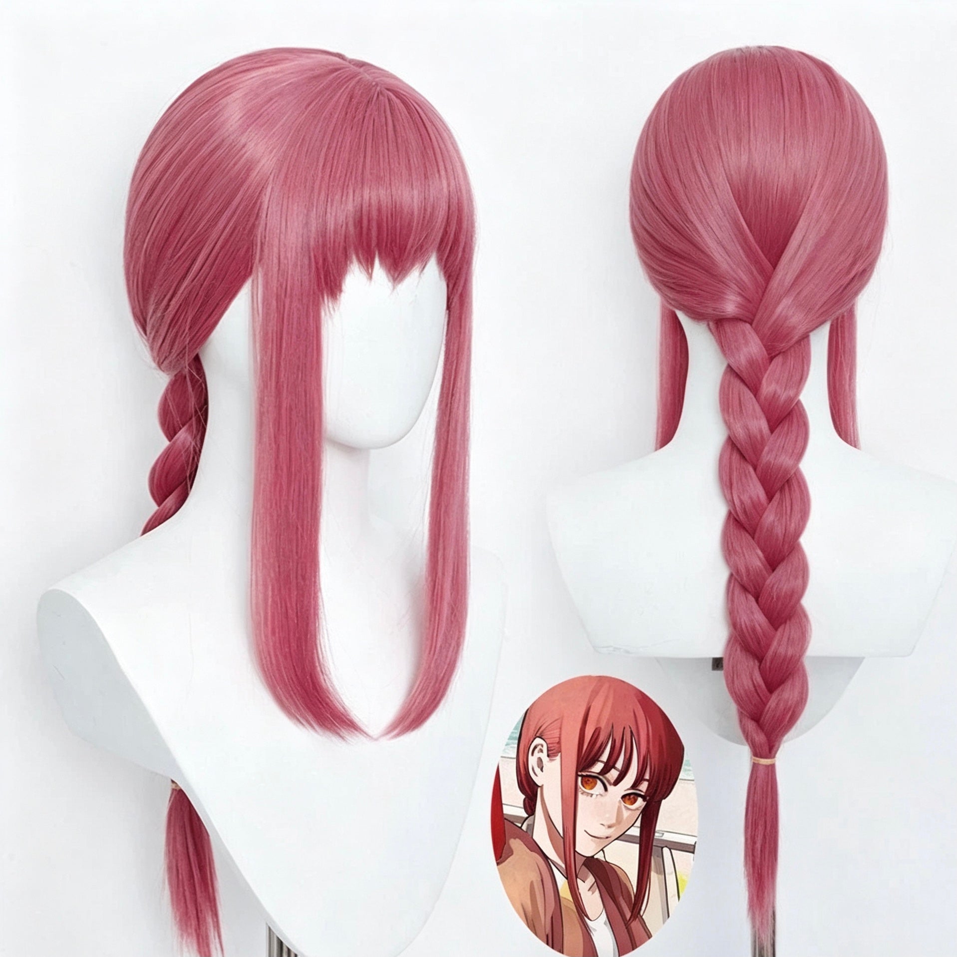 Chainsaw   Man Makima   Long   Pink   Hair Basic   Wig